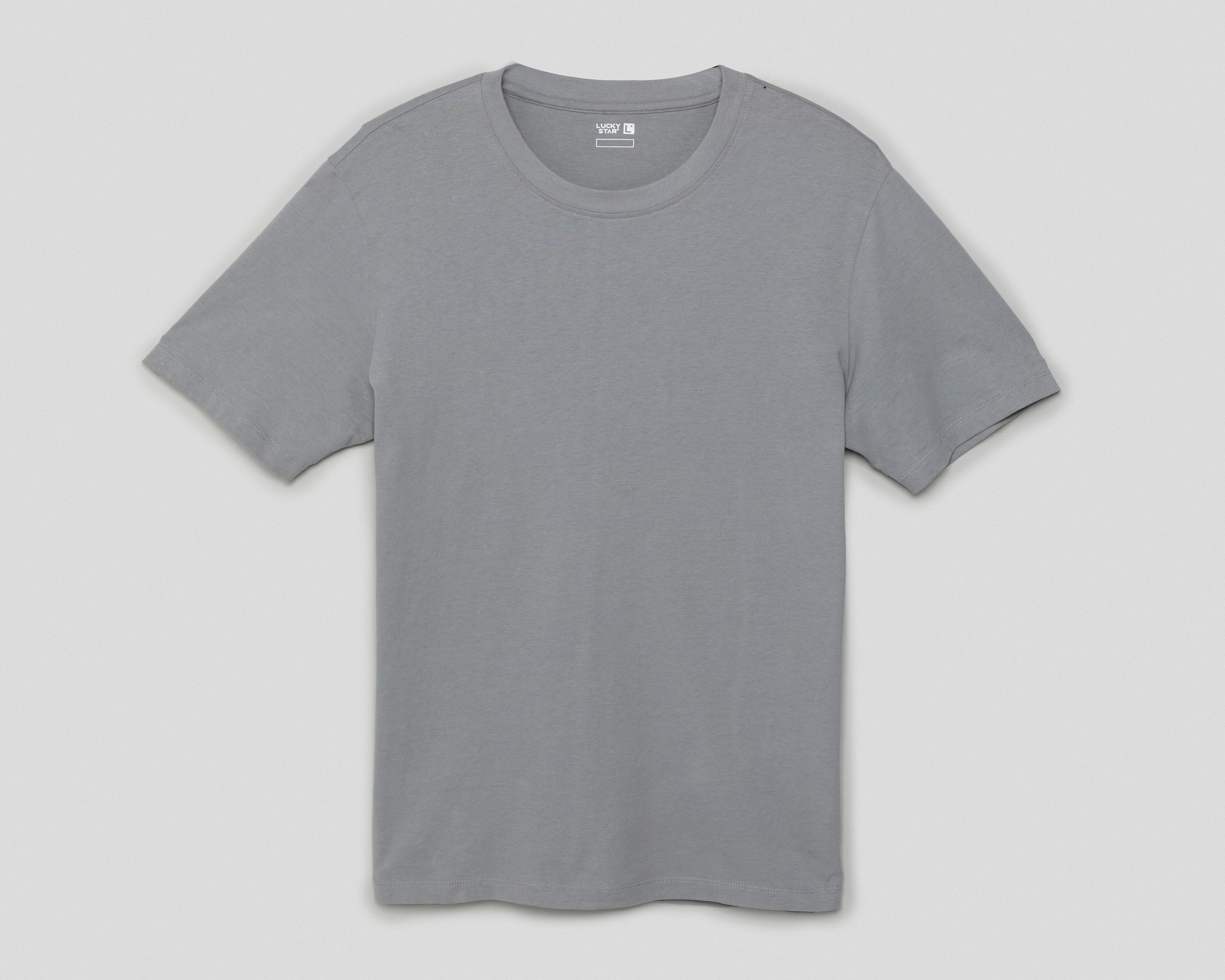 Foto 2 pulgar | Foto 1 | Playera de Cuello Redondo Gris Lucky Star para Hombre