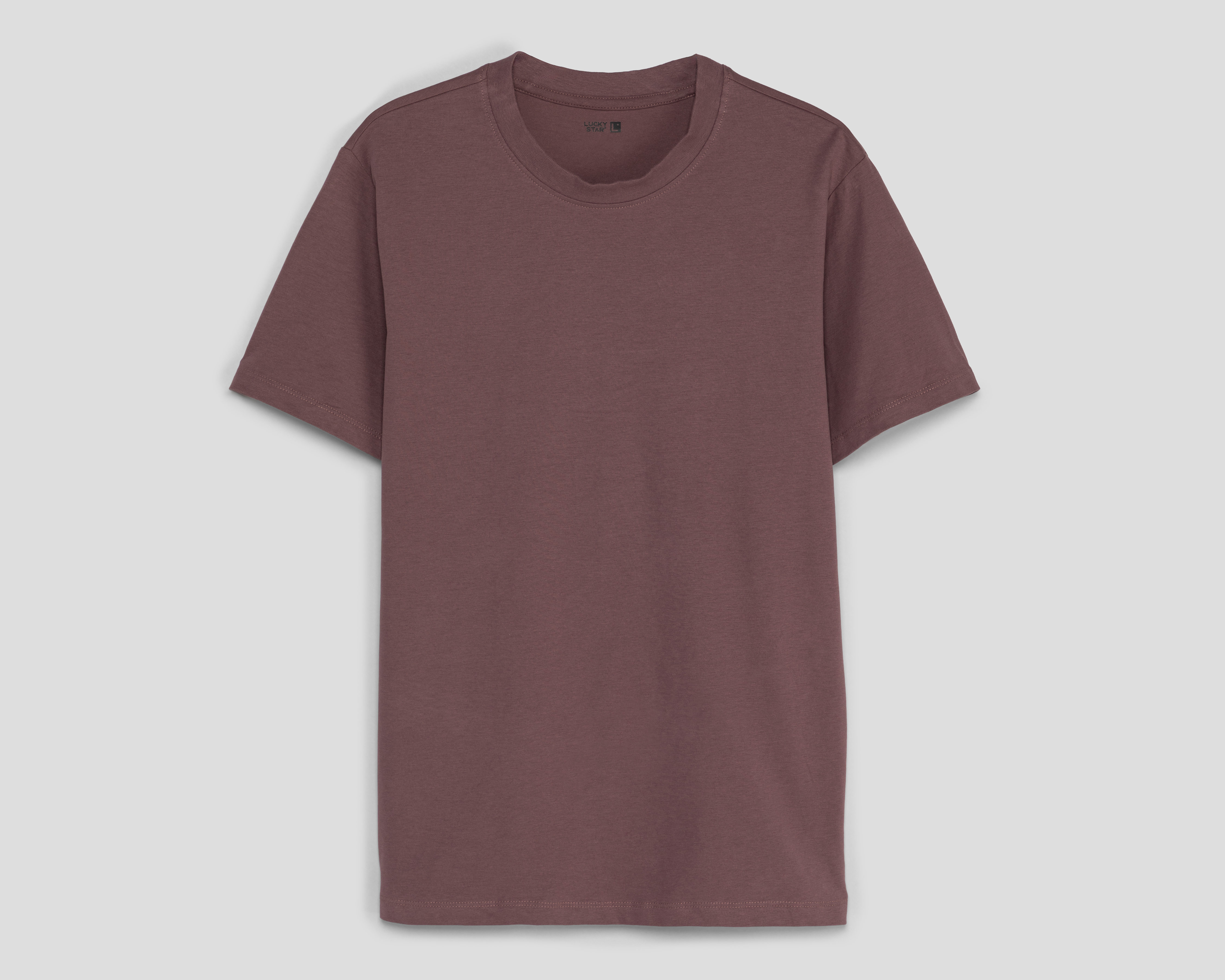 Playera de Cuello Redondo Vino Lucky Star para Hombre