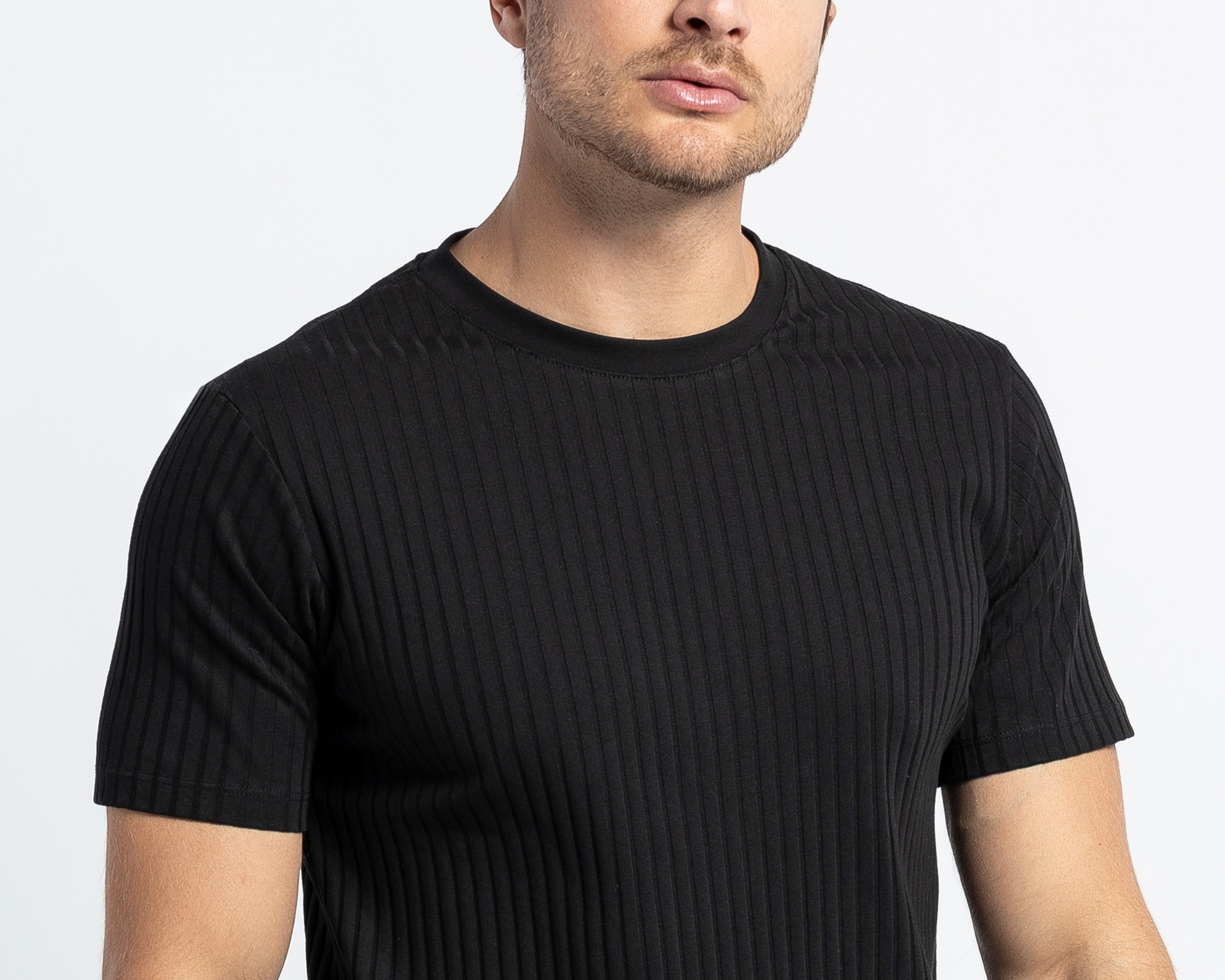 Foto 4 | Foto 4 | Playera de Cuello Redondo Negra Strona para Hombre