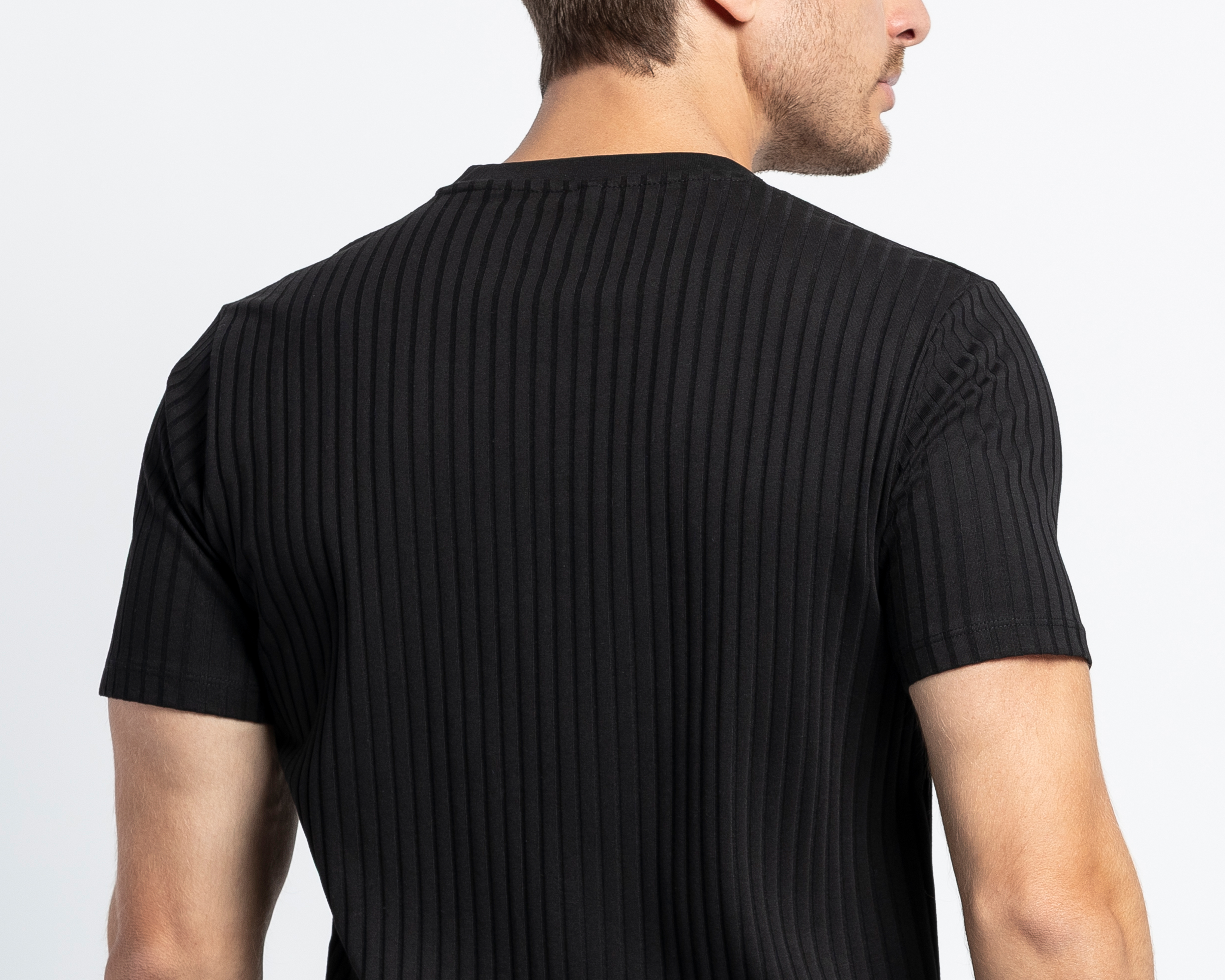 Foto 5 | Foto 5 | Playera de Cuello Redondo Negra Strona para Hombre