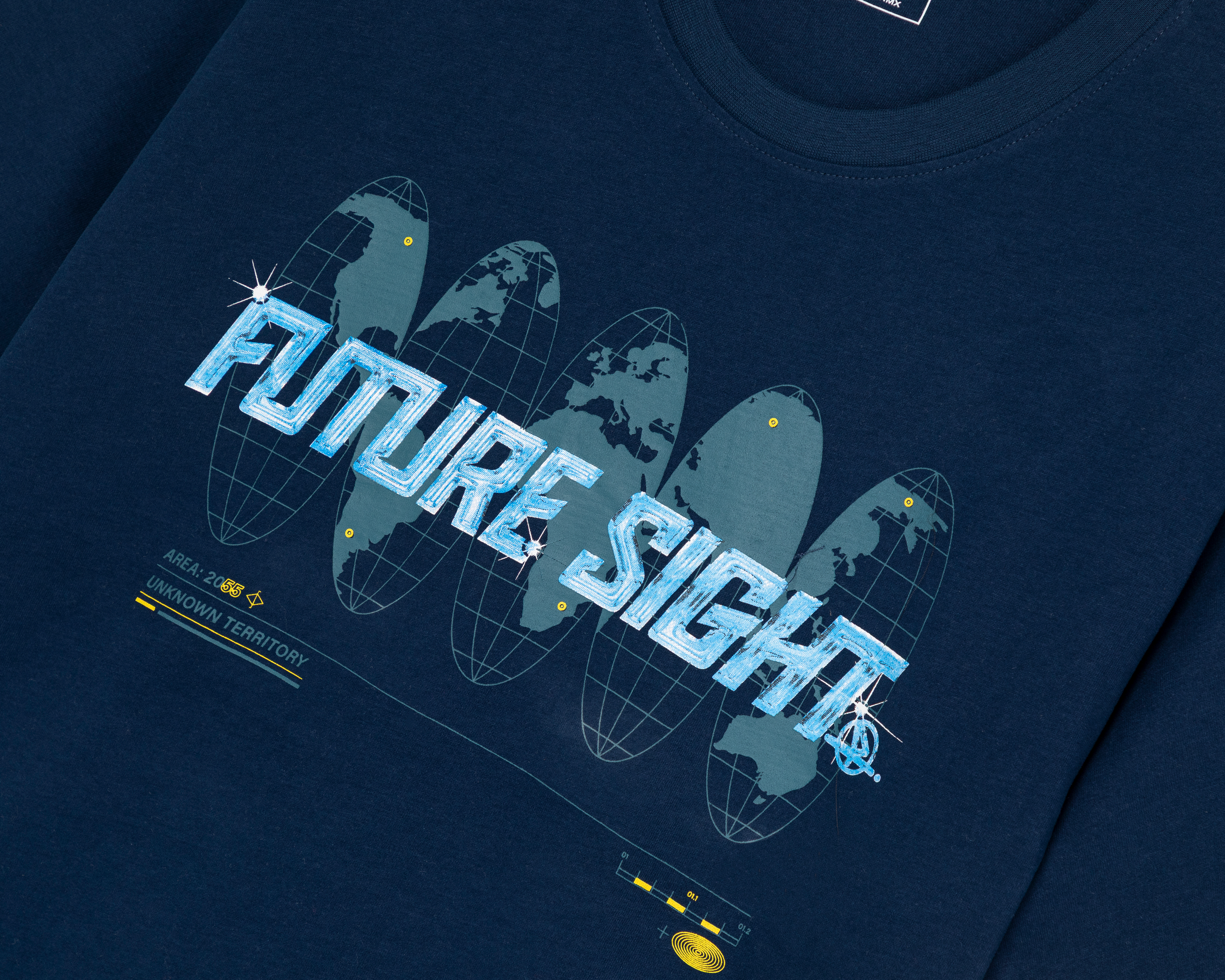 Foto 3 | Foto 3 | Playera de Cuello Redondo Azul Neo*City para Hombre