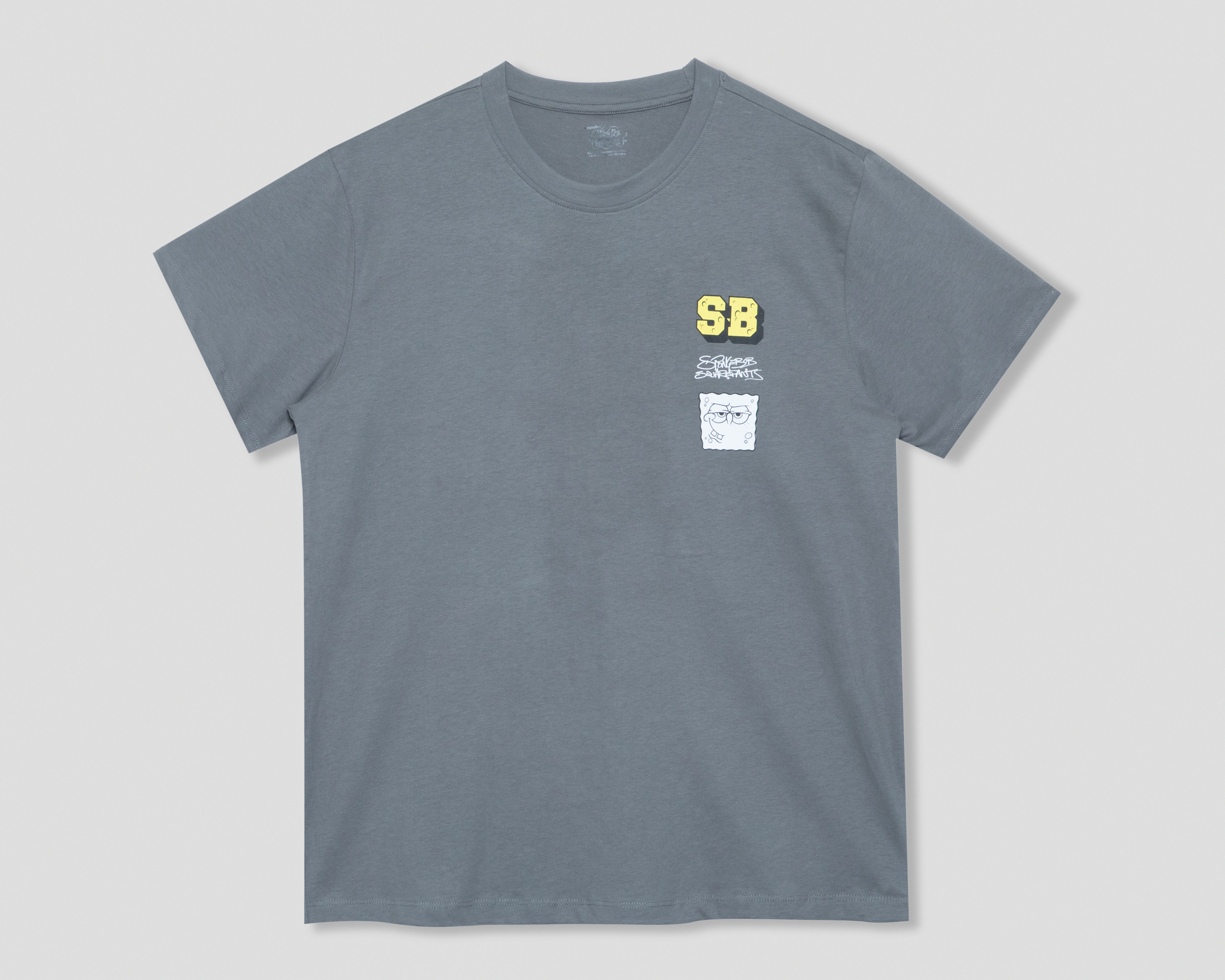 Foto 1 | Foto 1 | Playera de Cuello Redondo Gris Bob Esponja para Hombre