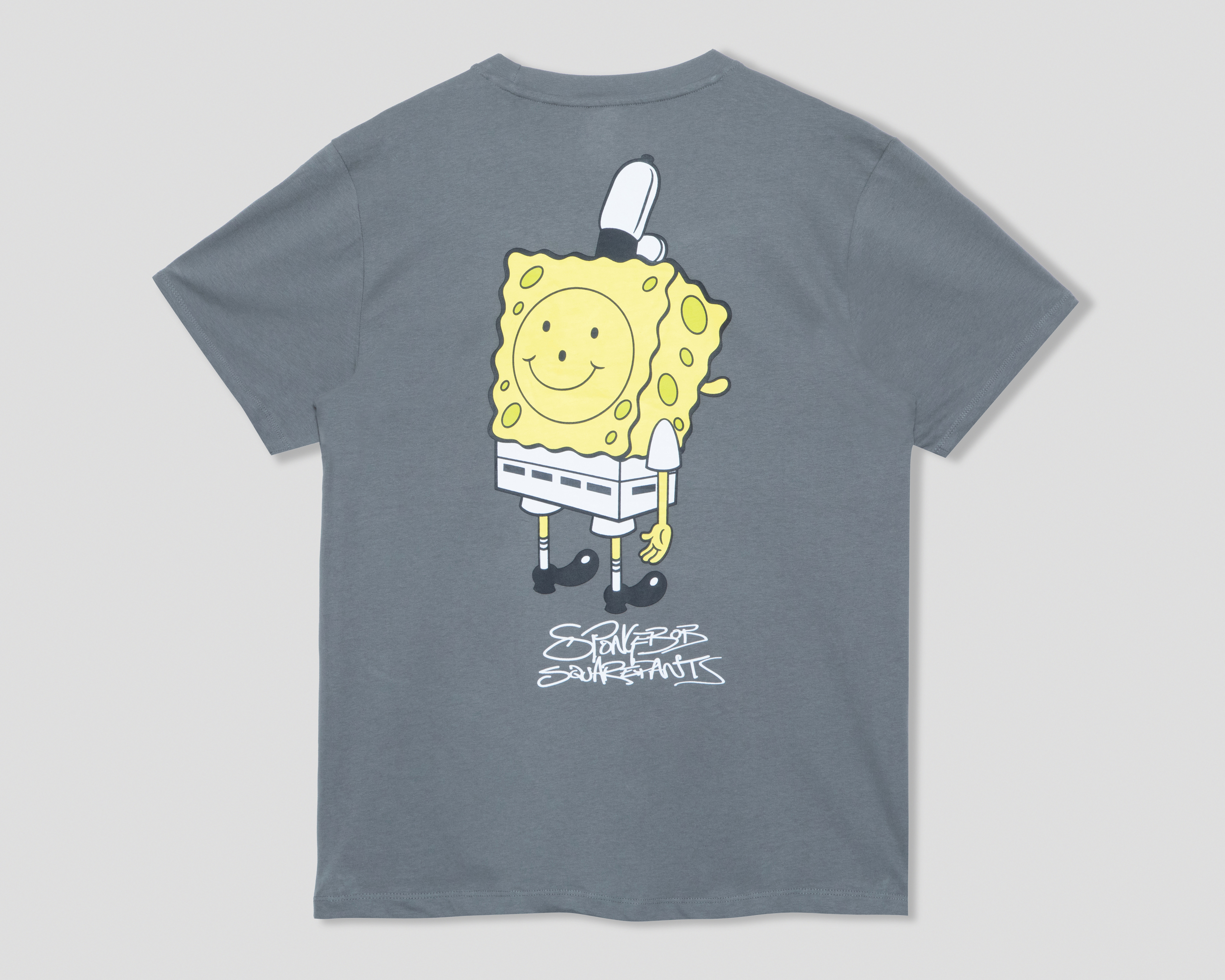 Foto 2 | Foto 2 | Playera de Cuello Redondo Gris Bob Esponja para Hombre