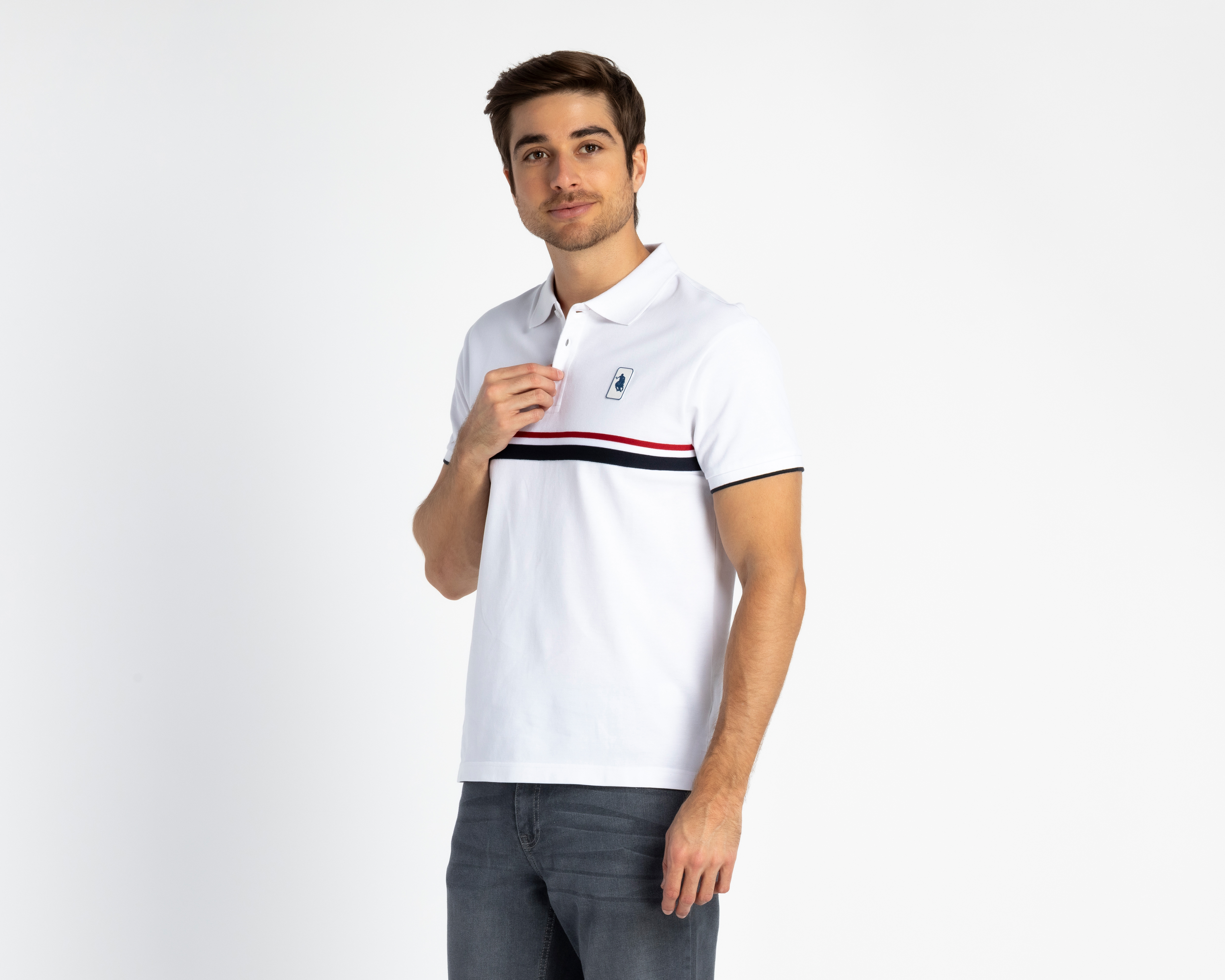 Foto 2 pulgar | Foto 1 | Playera Polo Polo Union Club Blanca para Hombre