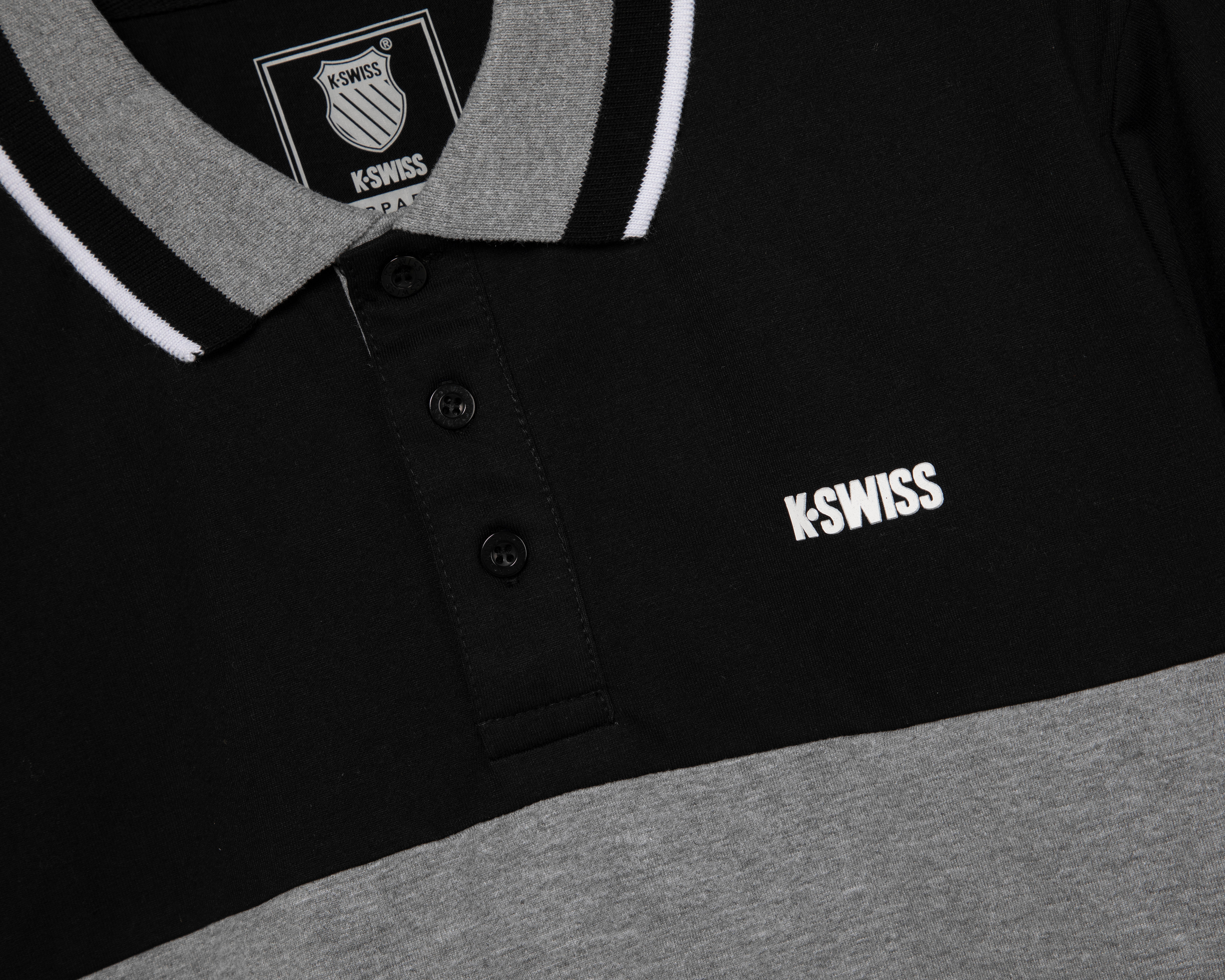 Foto 4 pulgar | Foto 3 | Playera Polo K-Swiss Gris para Hombre