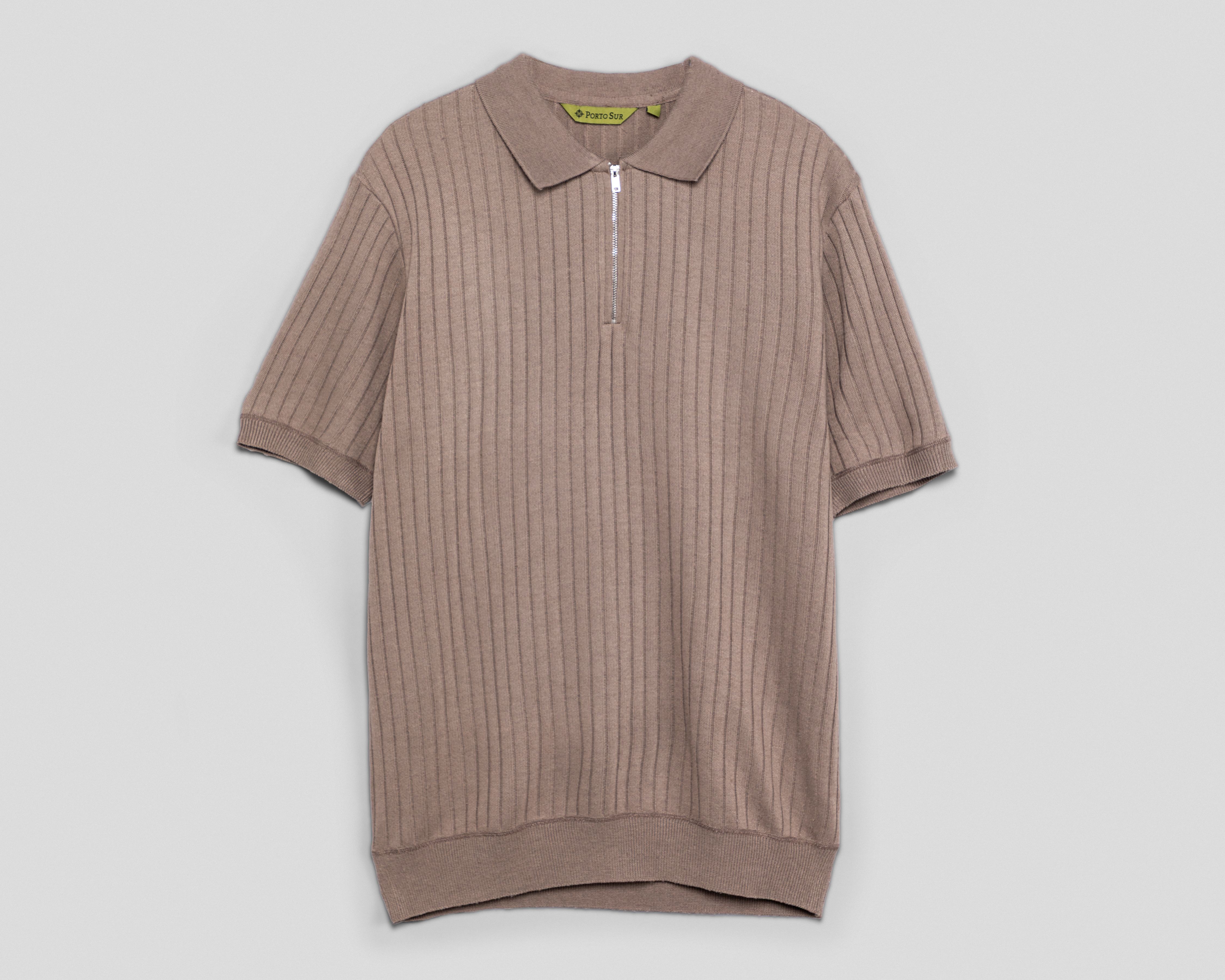 Playera Polo Porto Sur Manga Corta Café para Hombre