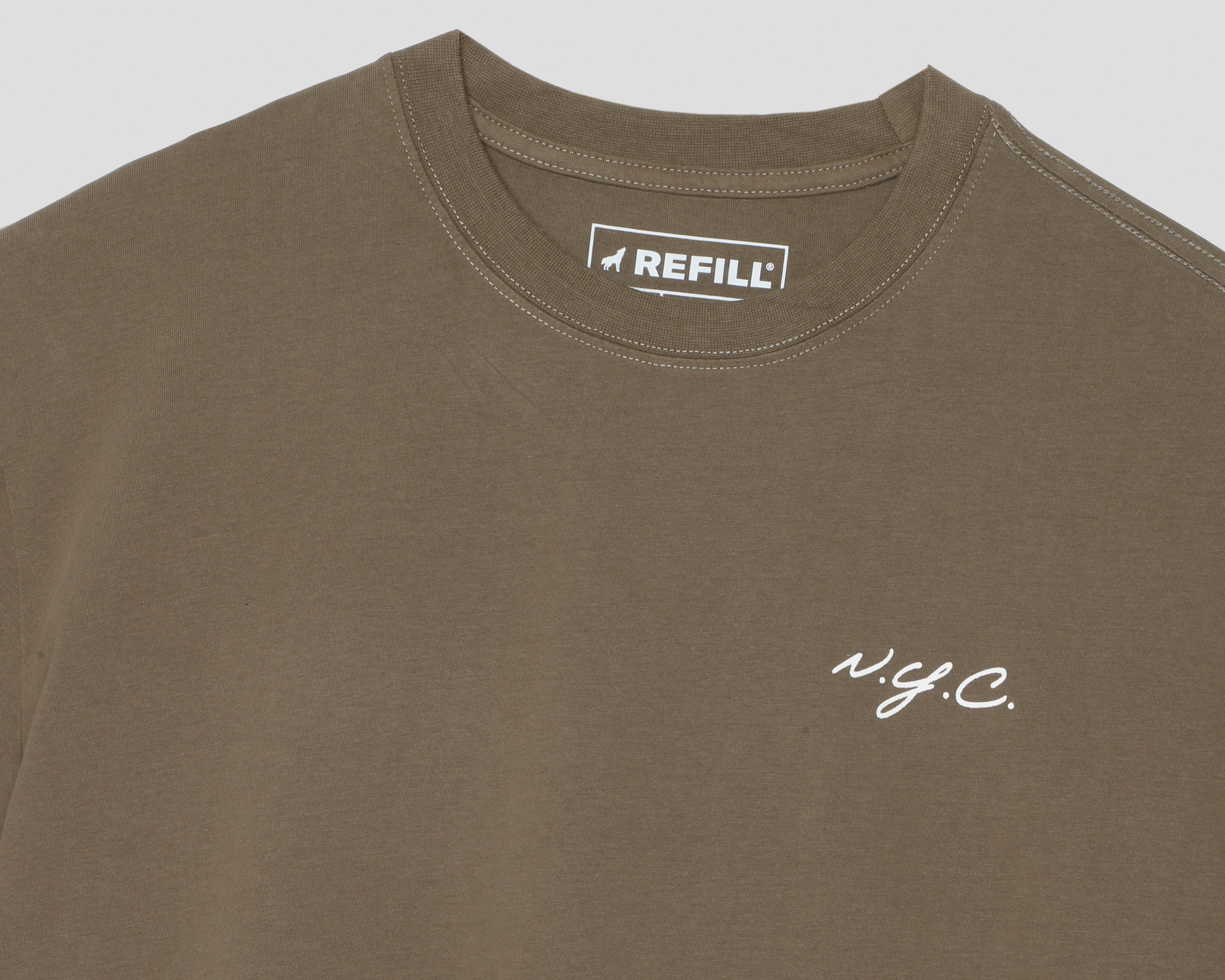 Foto 3 | Foto 3 | Playera de Cuello Redondo Café Refill para Hombre