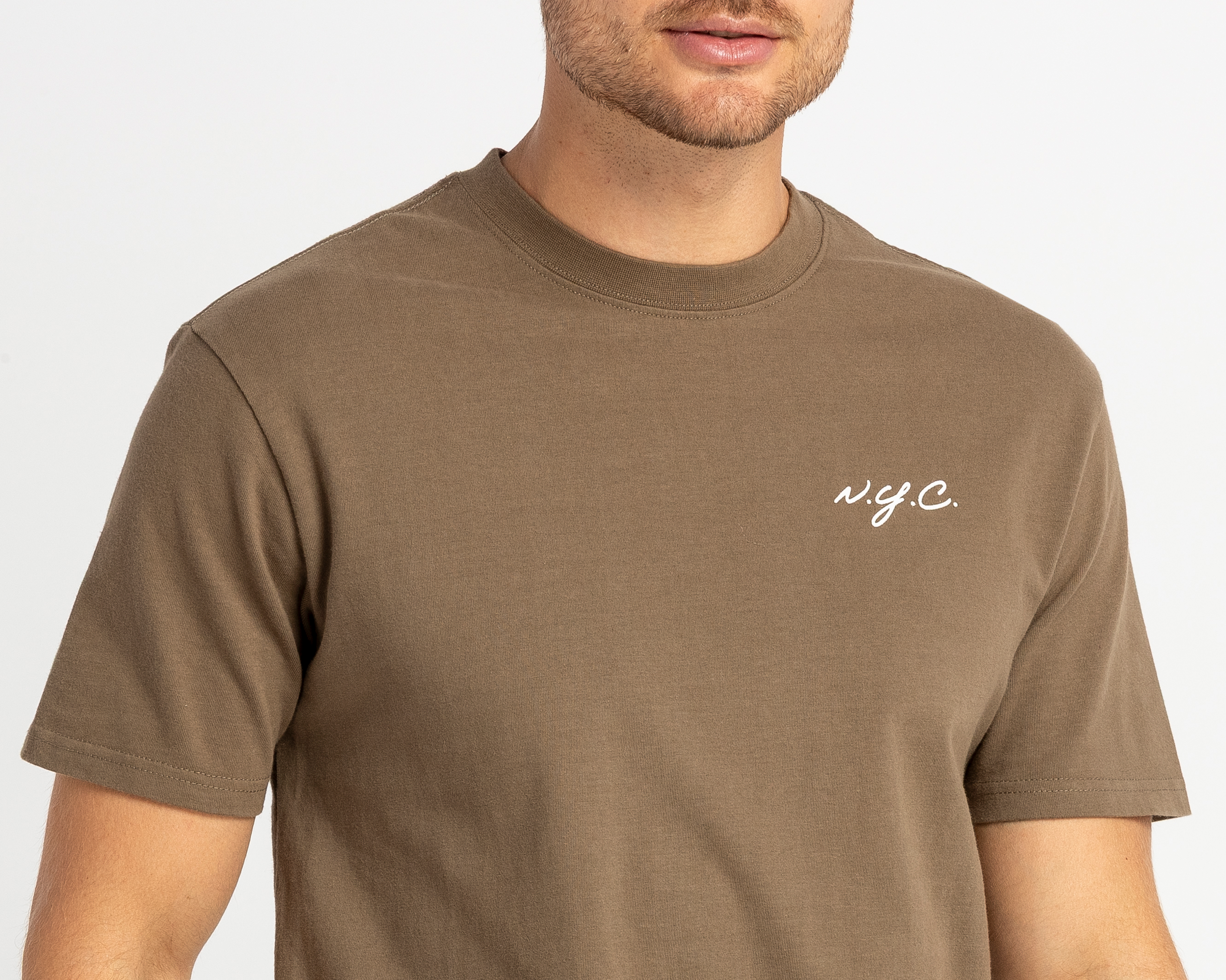 Foto 4 | Foto 4 | Playera de Cuello Redondo Café Refill para Hombre