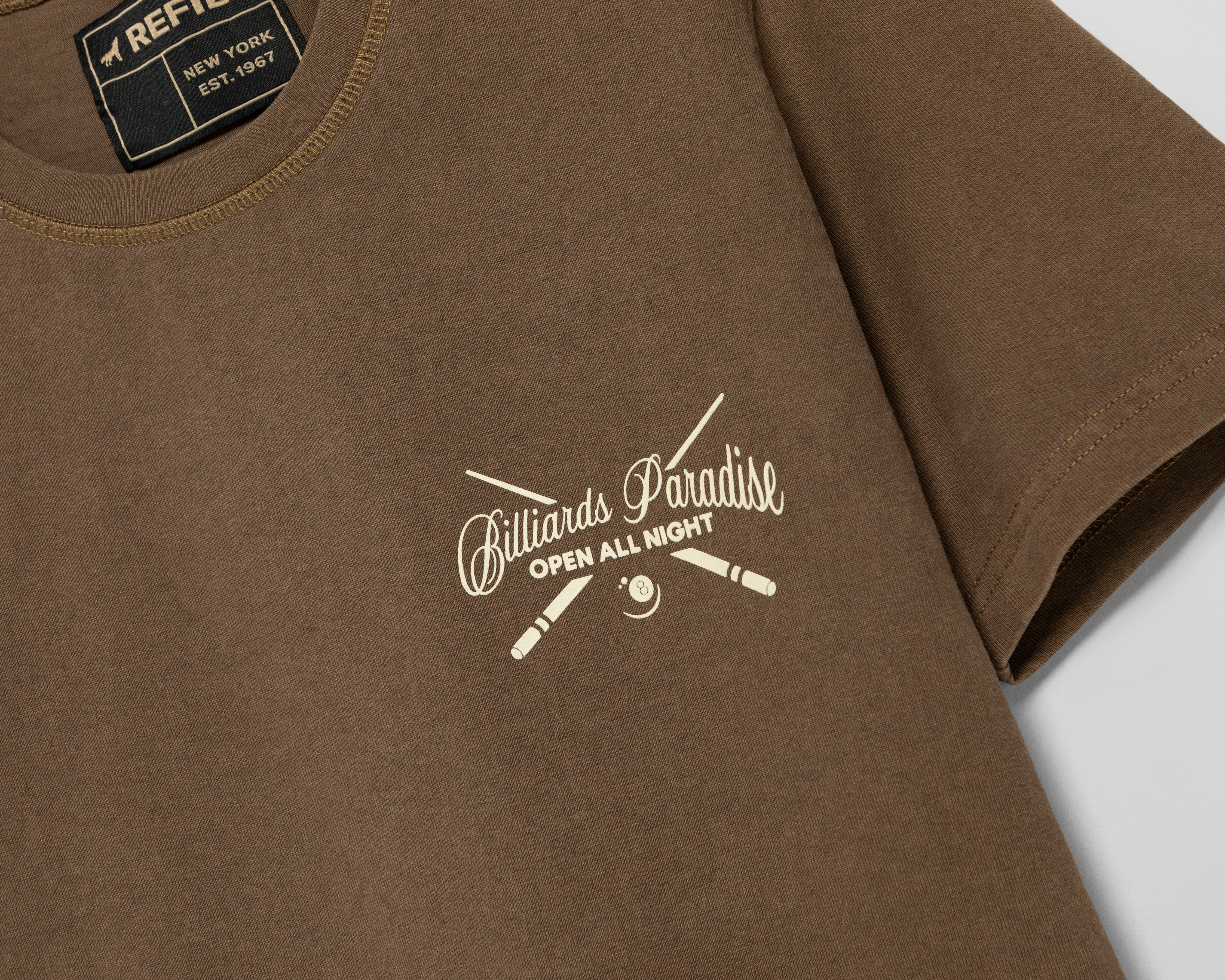 Foto 3 | Foto 3 | Playera de Cuello Redondo Café Refill para Hombre