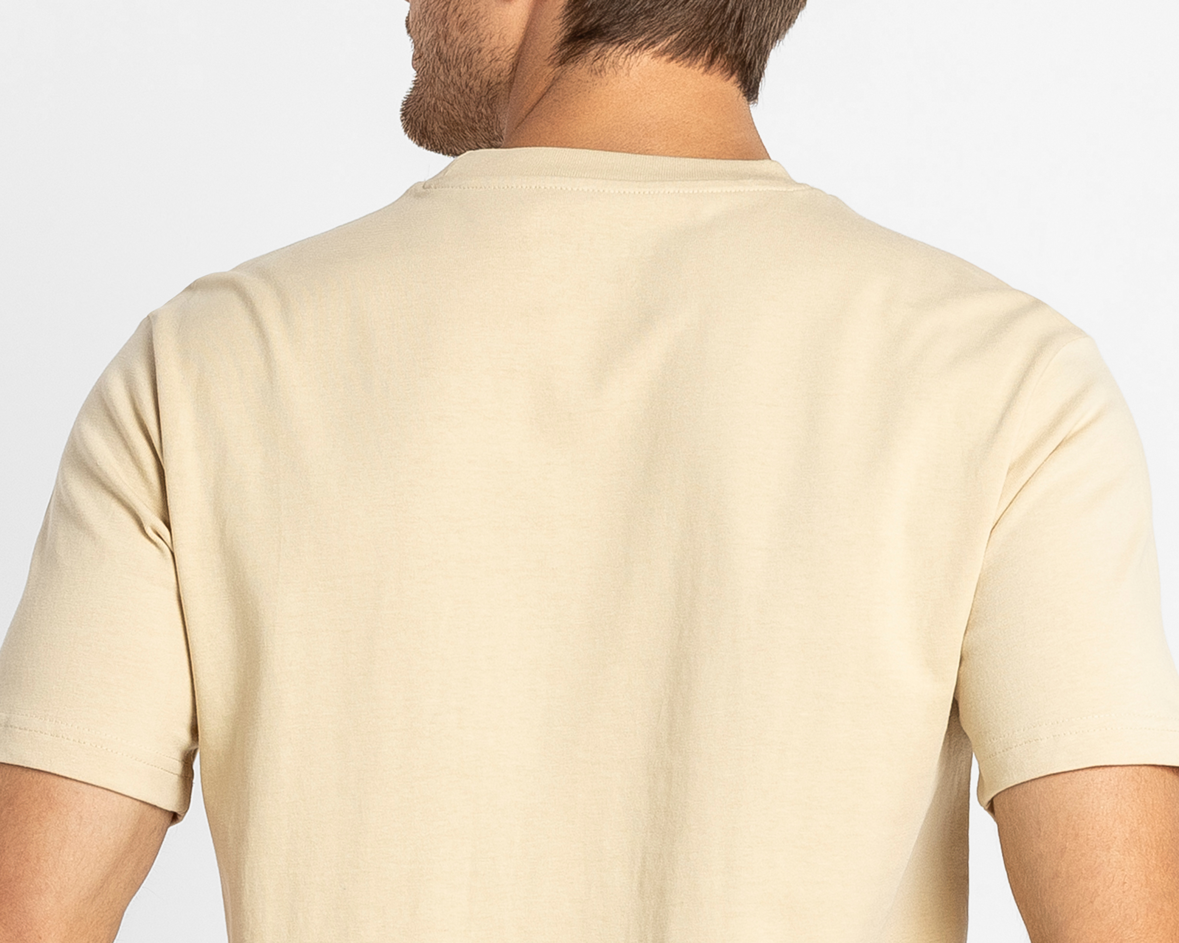 Foto 6 pulgar | Foto 5 | Playera de Cuello Redondo Beige Refill para Hombre
