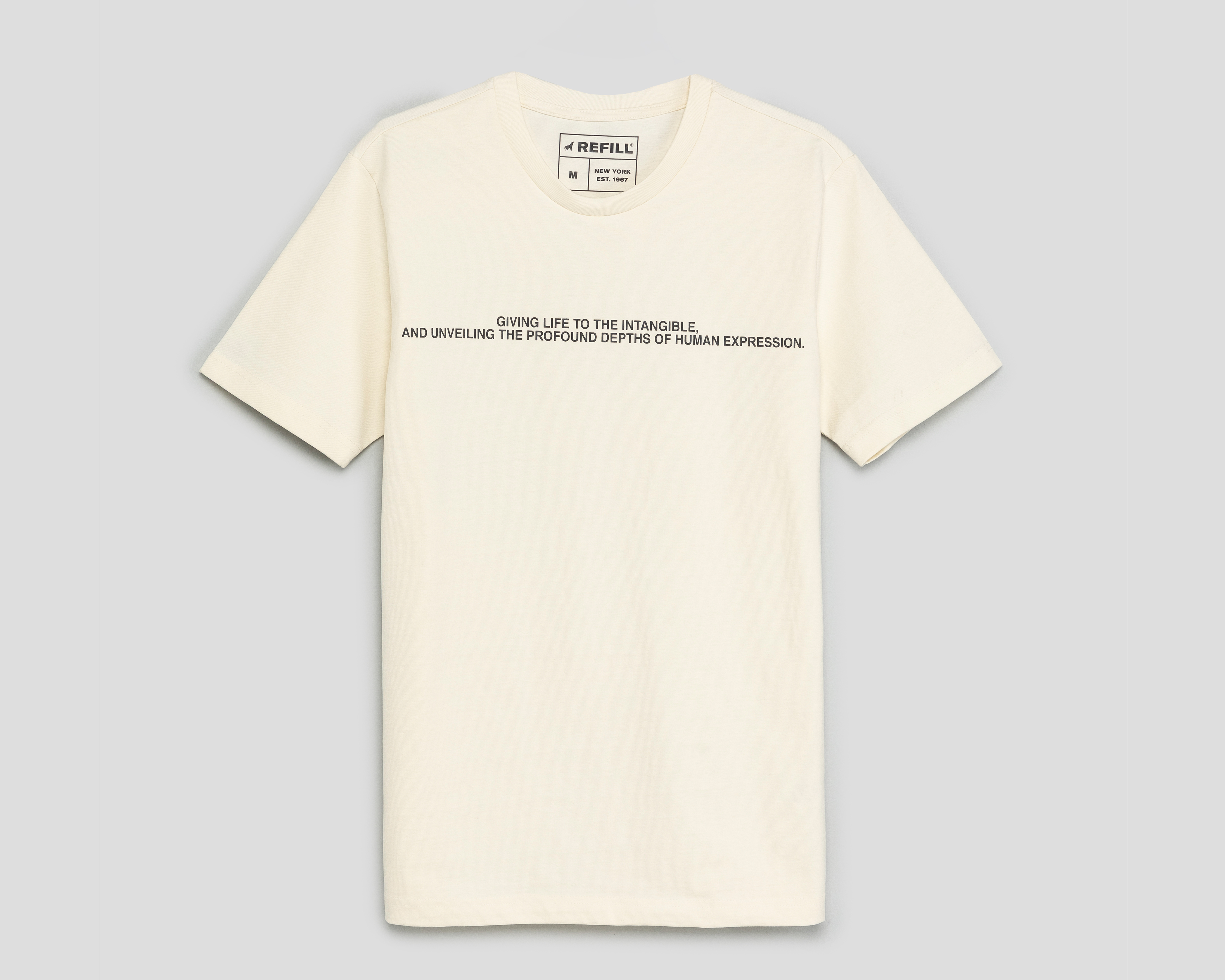 Foto 1 | Foto 1 | Playera de Cuello Redondo Beige Refill para Hombre