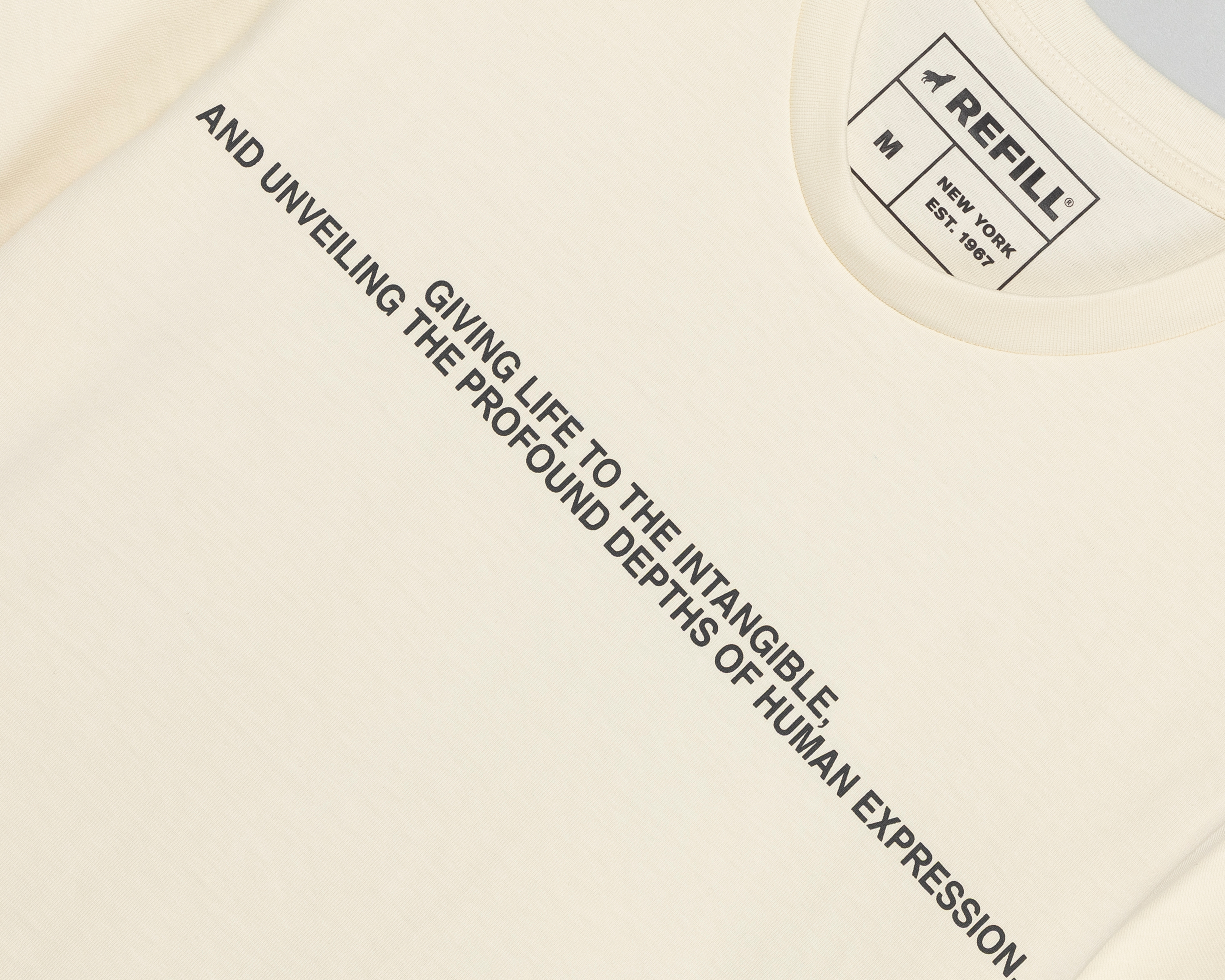 Foto 3 | Foto 3 | Playera de Cuello Redondo Beige Refill para Hombre