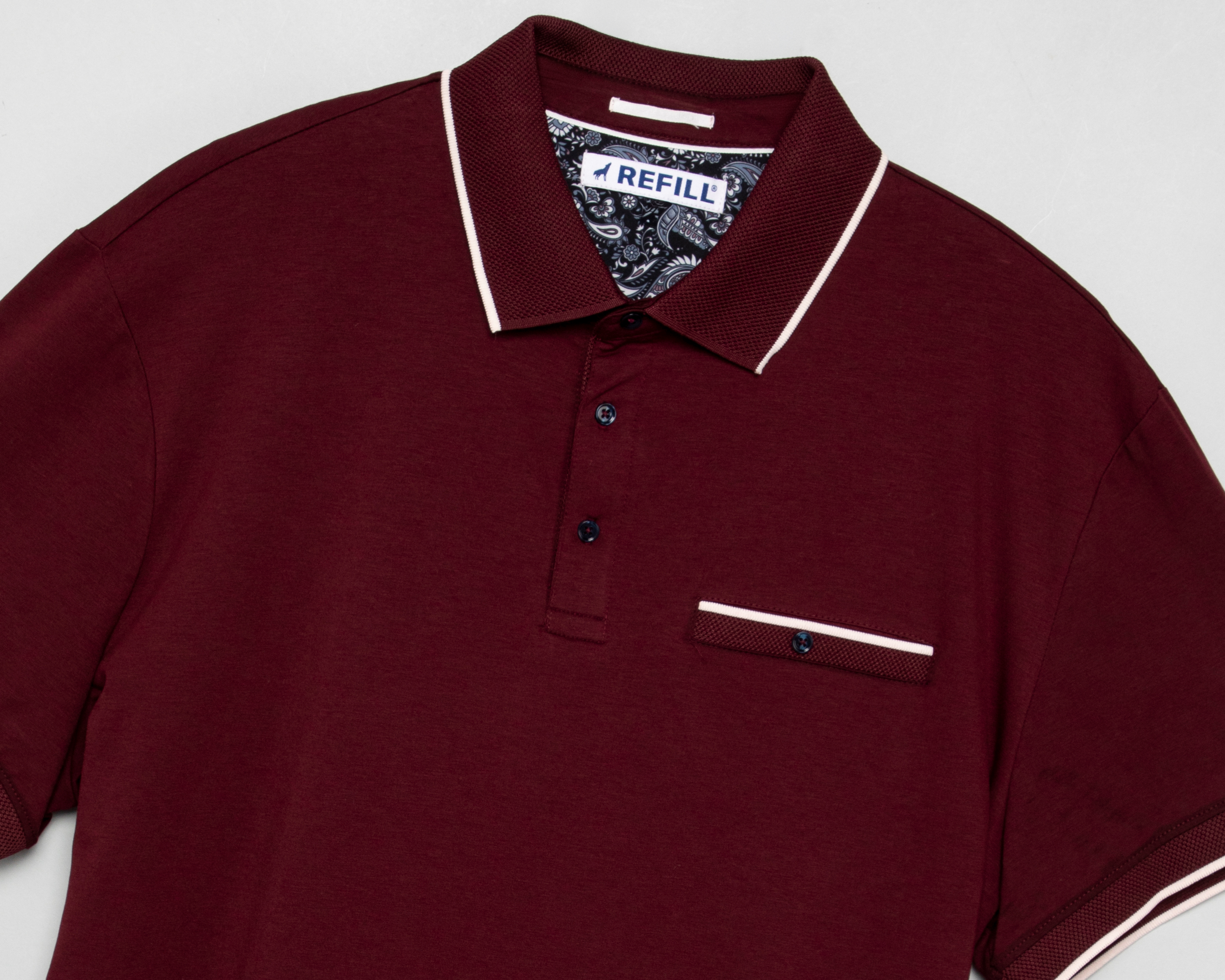 Foto 3 | Foto 3 | Playera Polo Refill Vino para Hombre