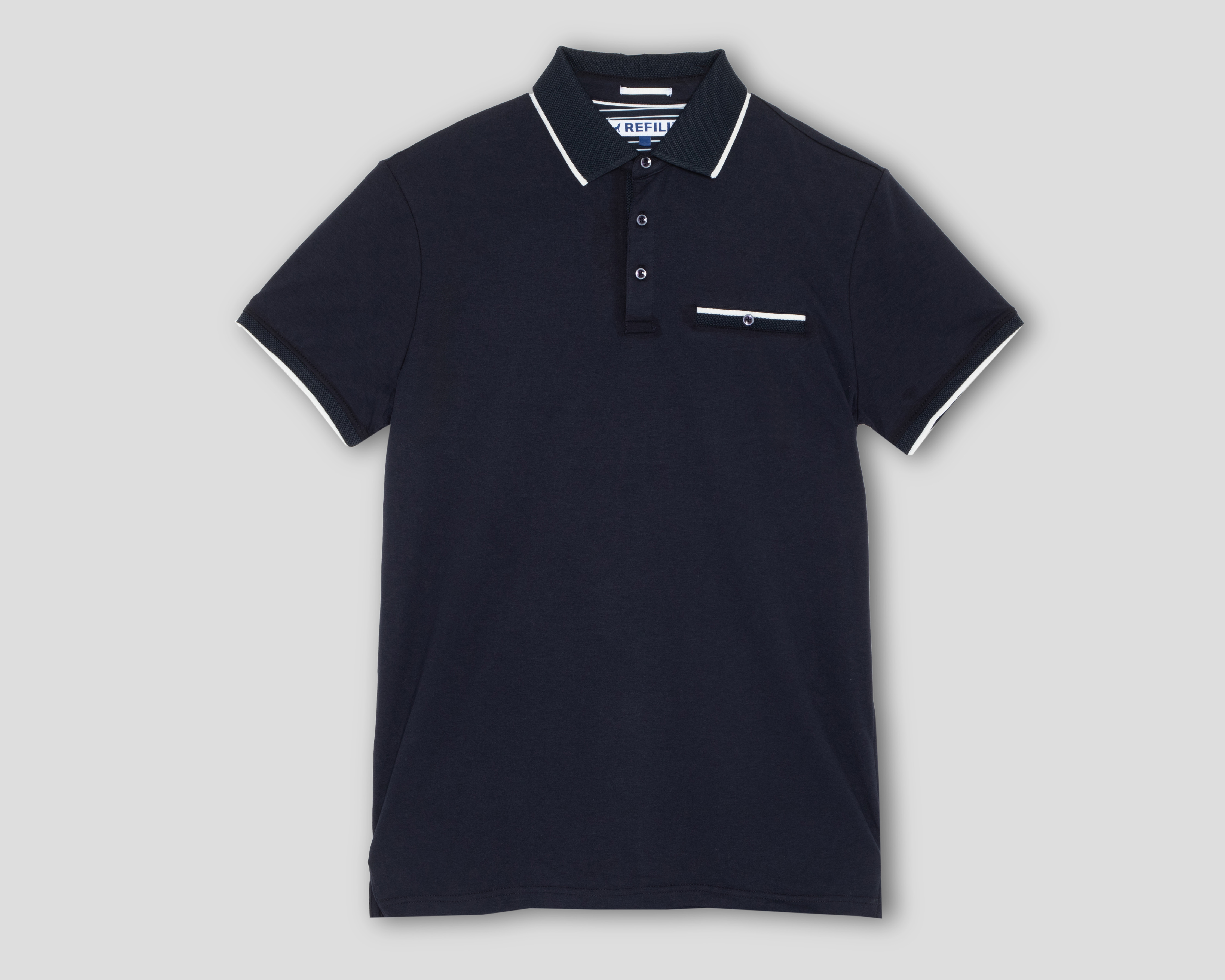 Playera Polo Refill Azul para Hombre