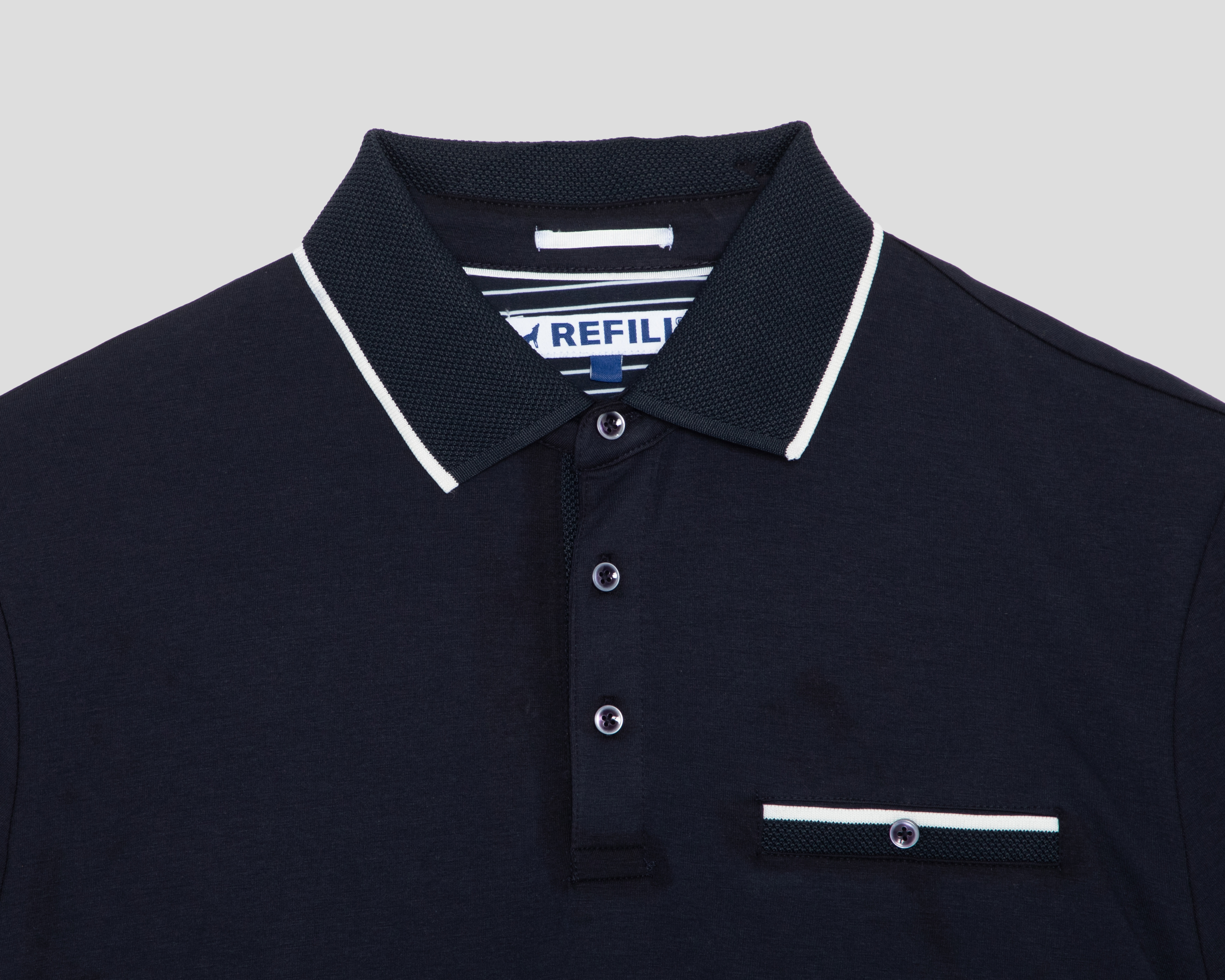 Foto 4 pulgar | Foto 3 | Playera Polo Refill Azul para Hombre