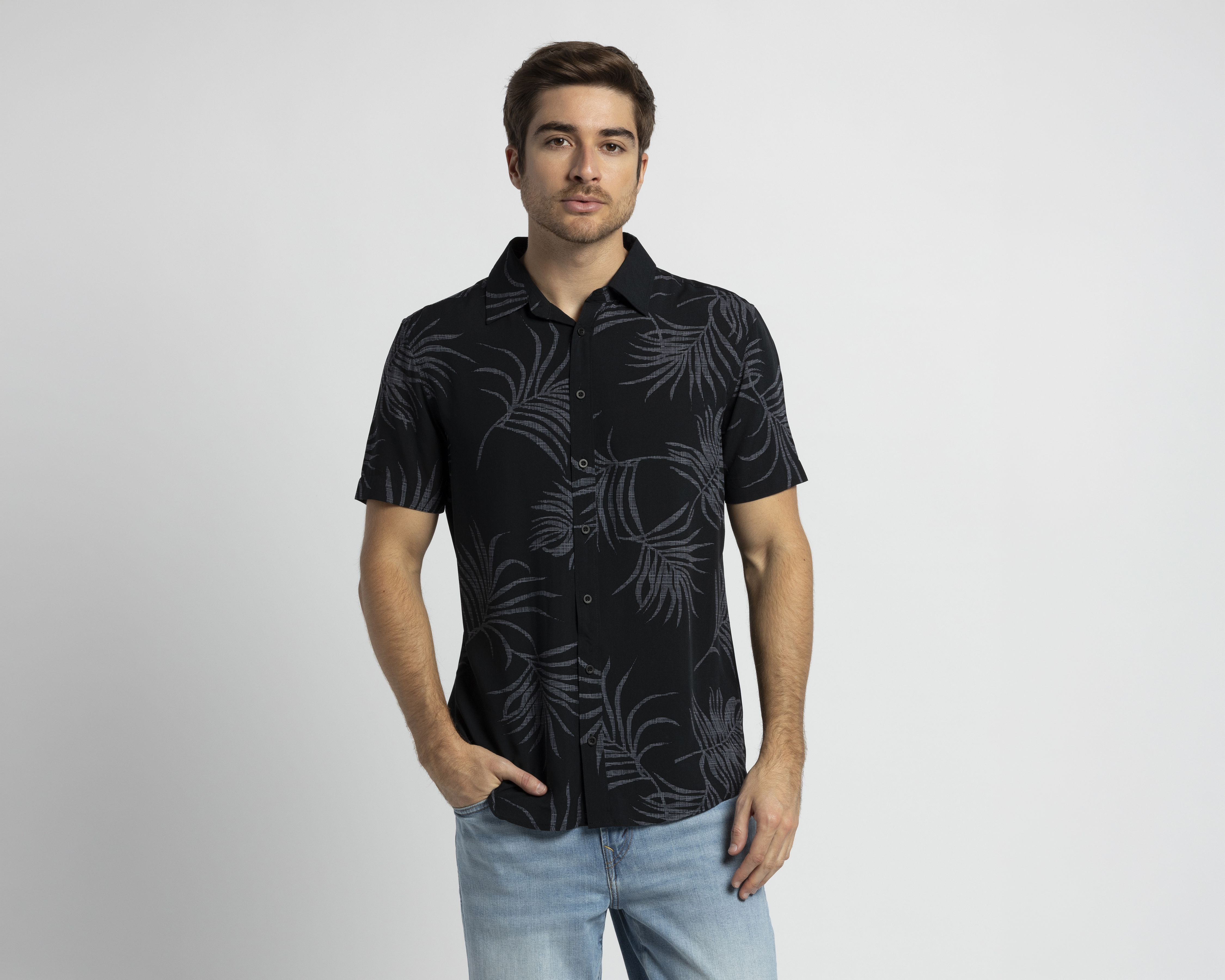 Foto 3 pulgar | Foto 2 | Camisa Casual de Algodón Strona Regular Fit Estampada para Hombre