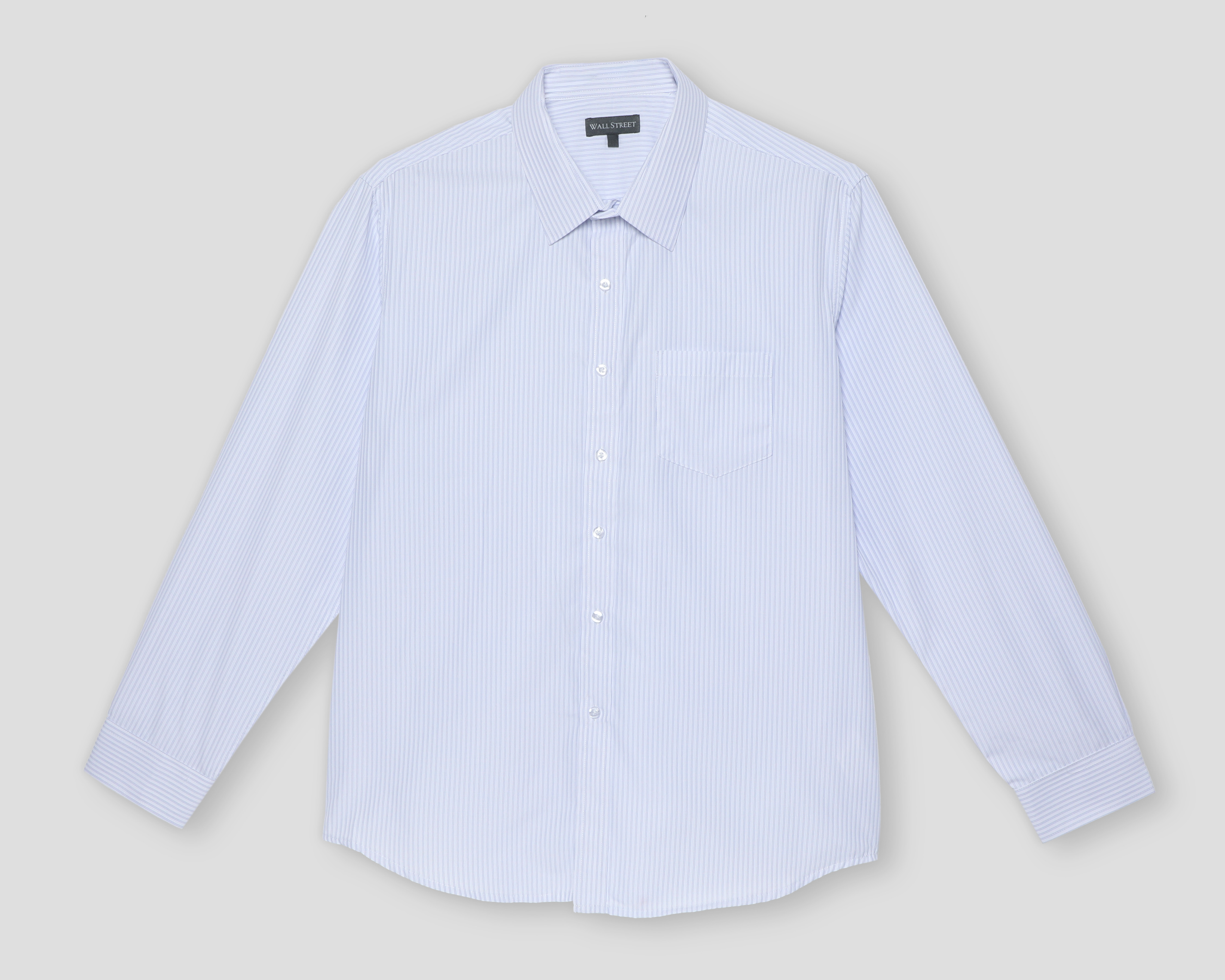 Camisa de Vestir Wall Street Manga Larga Cuello Americano para Hombre