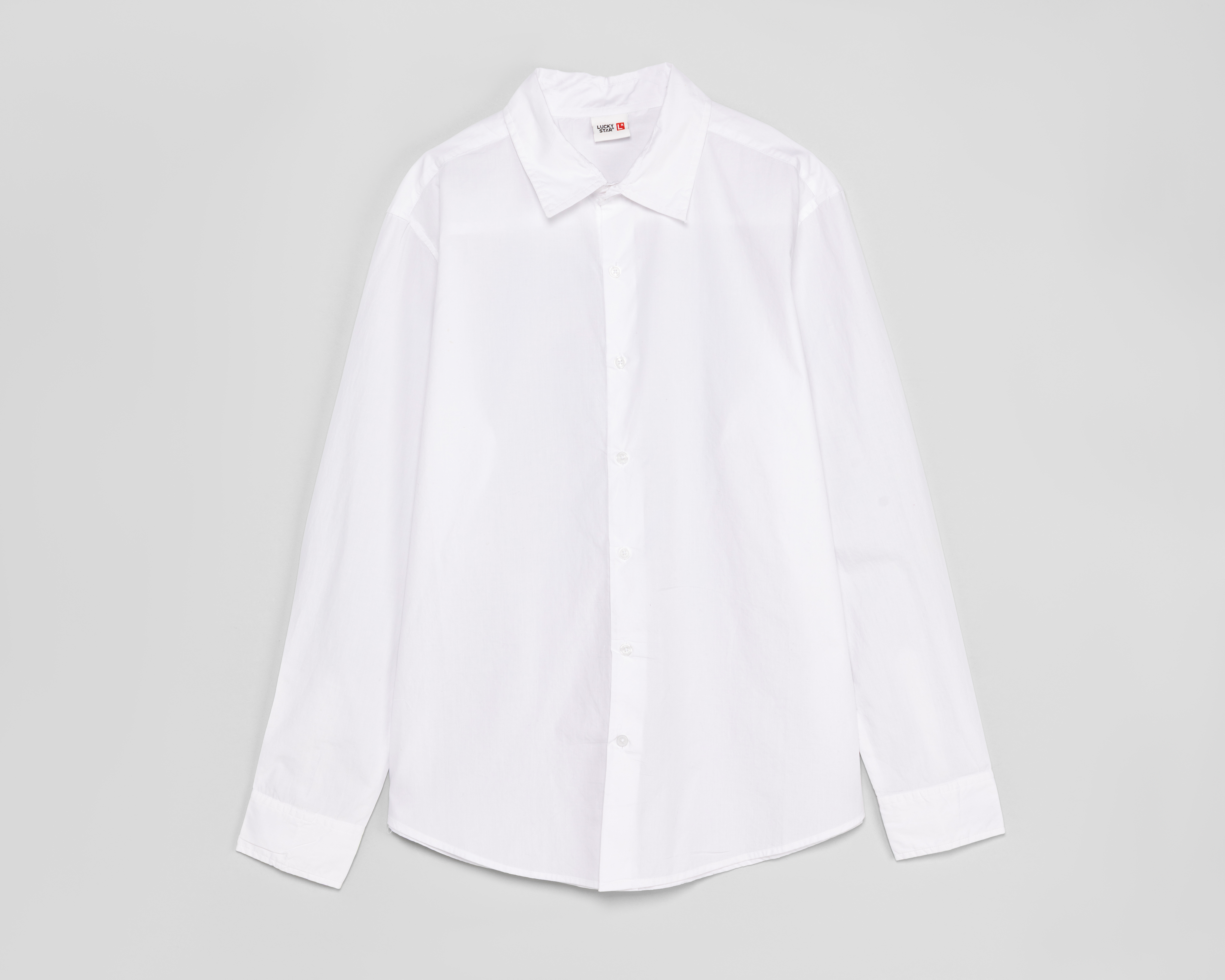 Camisa Casual de Algodón Lucky Star Regular Lisa para Hombre