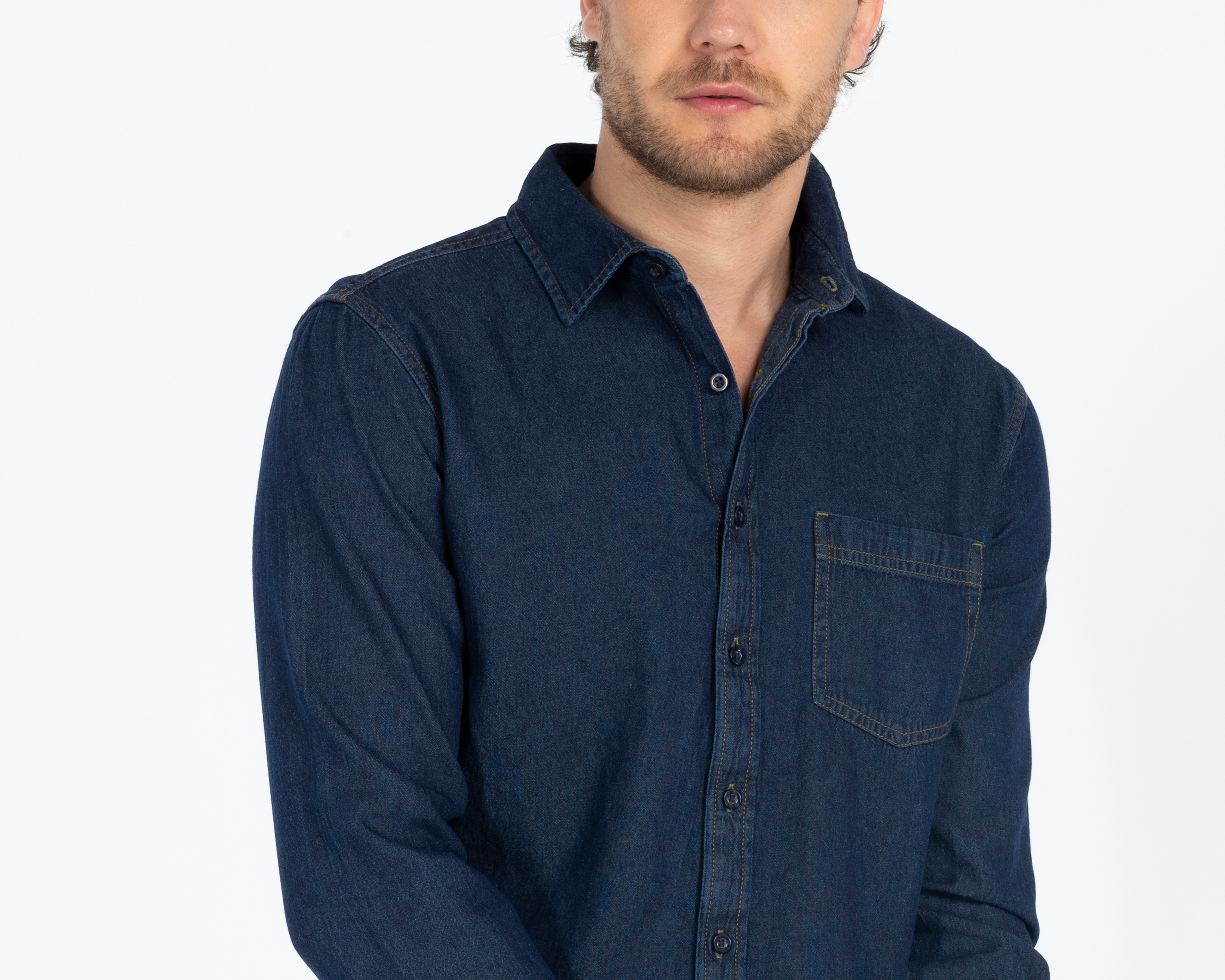 Foto 4 | Foto 4 | Camisa Casual de Algodón Refill Regular Azul para Hombre