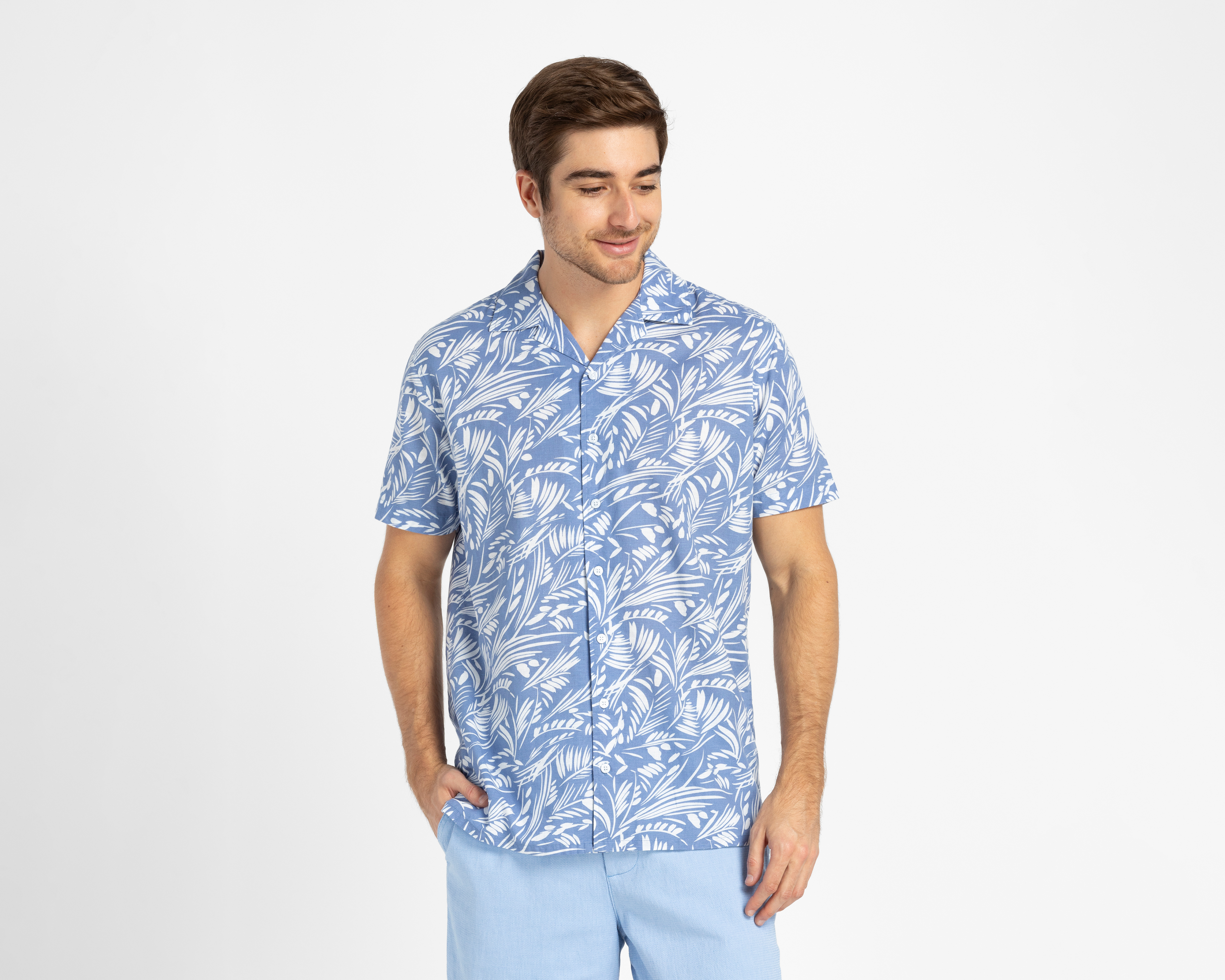 Camisa Casual Porto Sur Regular Fit Floral para Hombre