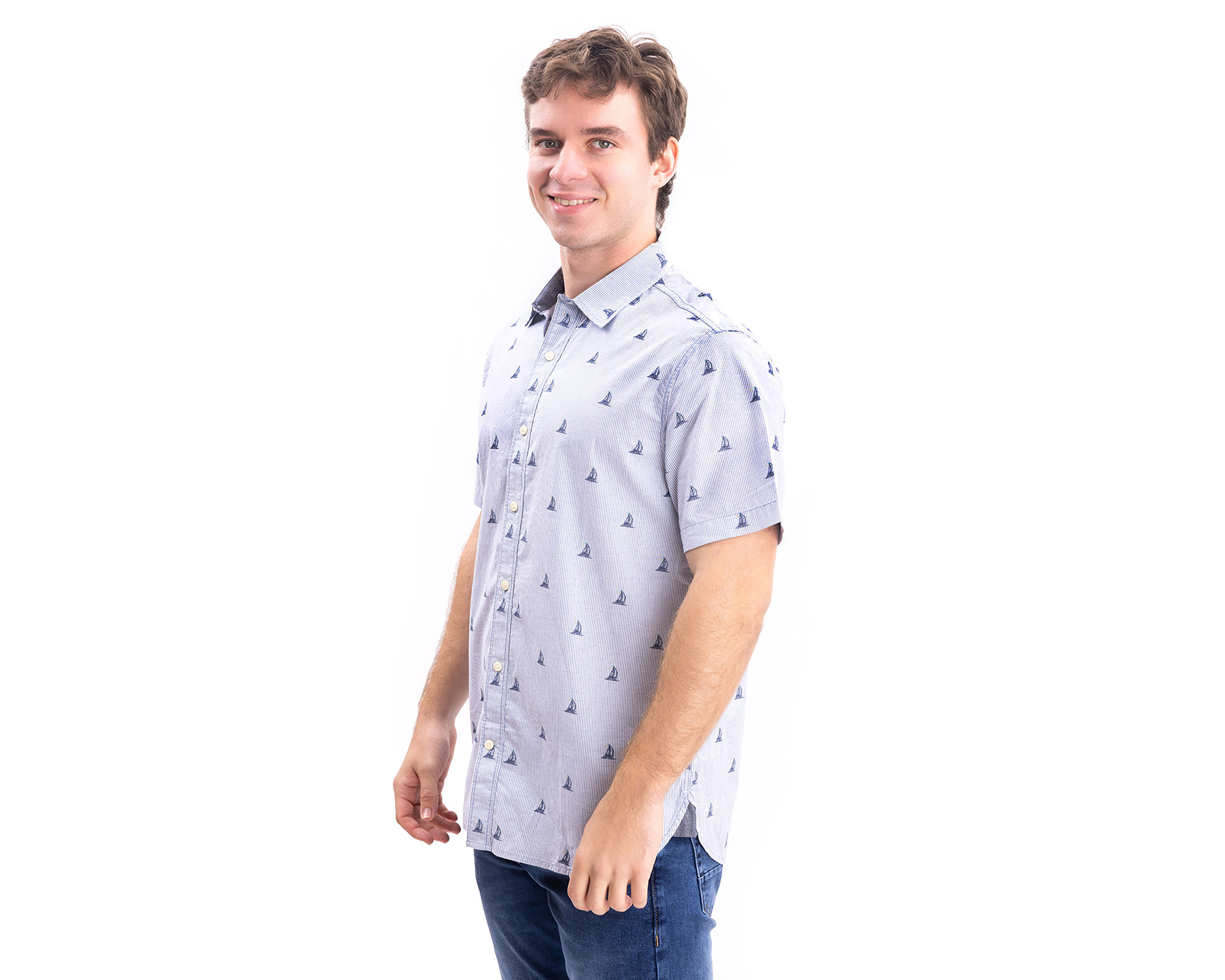 Foto 4 pulgar | Foto 3 | Camisa Casual Nautica Jeans Co Regular Estampada para Hombre