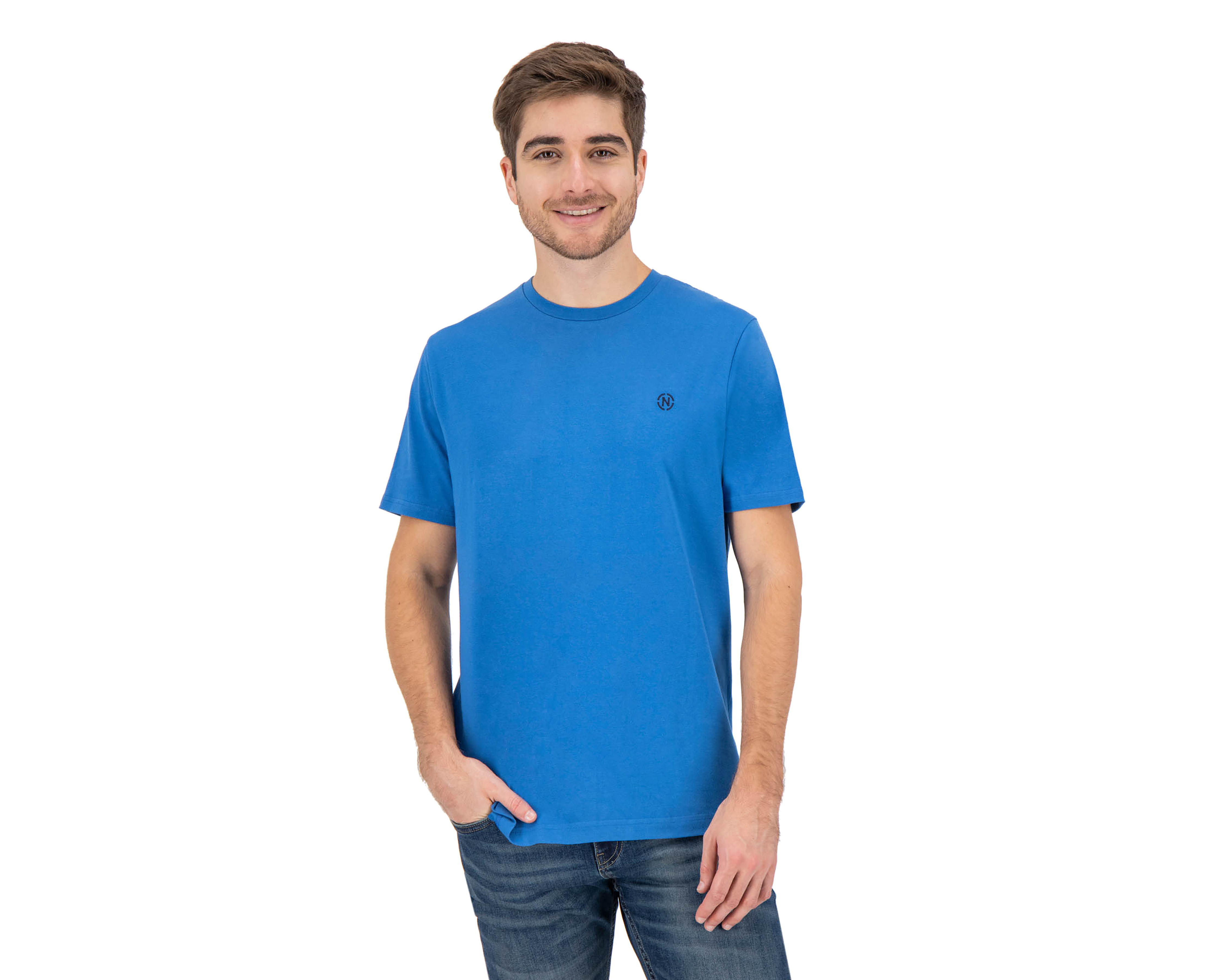 Foto 1 | Foto 1 | Playera de Cuello Redondo Azul Nautica Jeans Co para Hombre