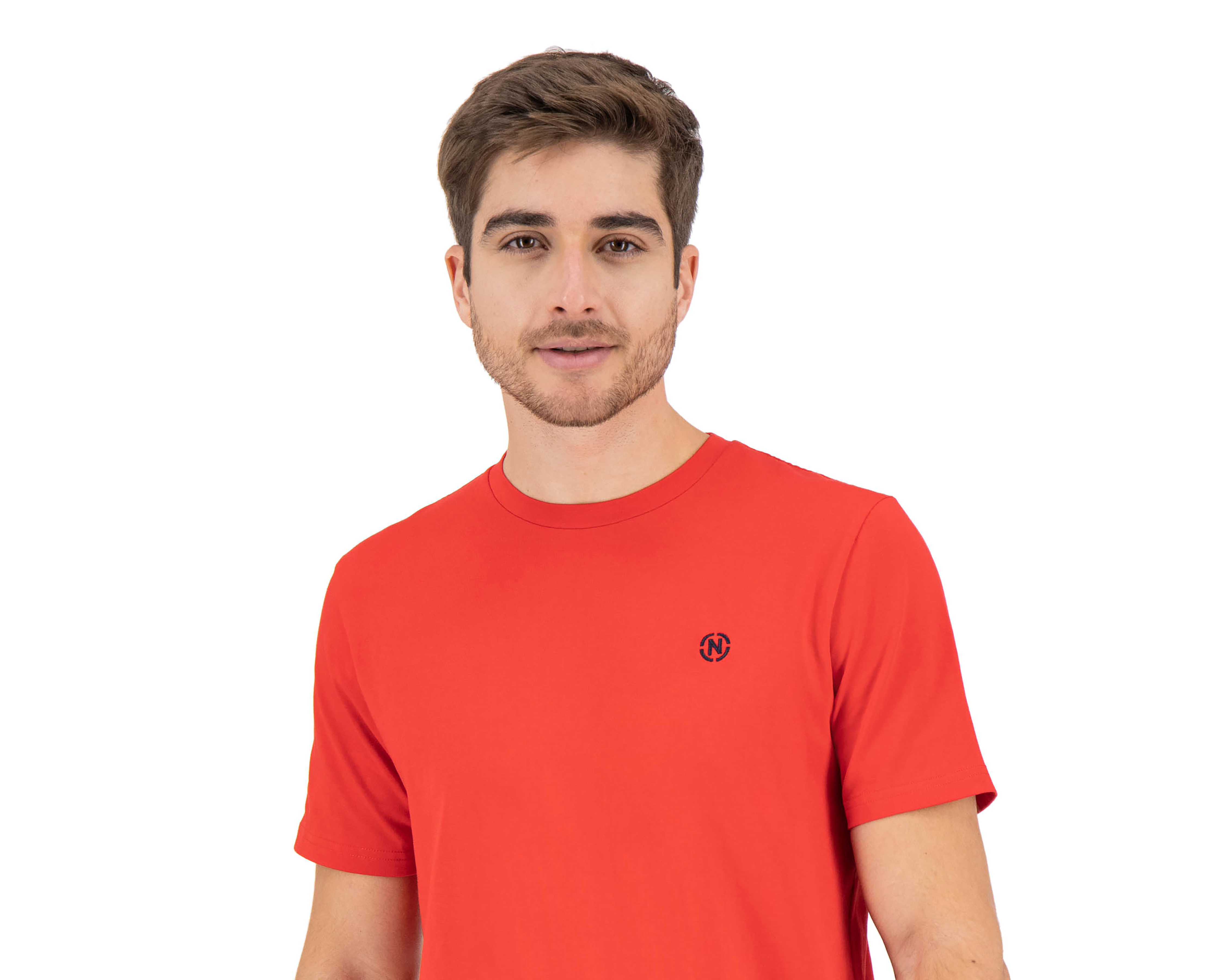 Foto 4 pulgar | Foto 3 | Playera de Cuello Redondo Rojo Nautica Jeans Co para Hombre