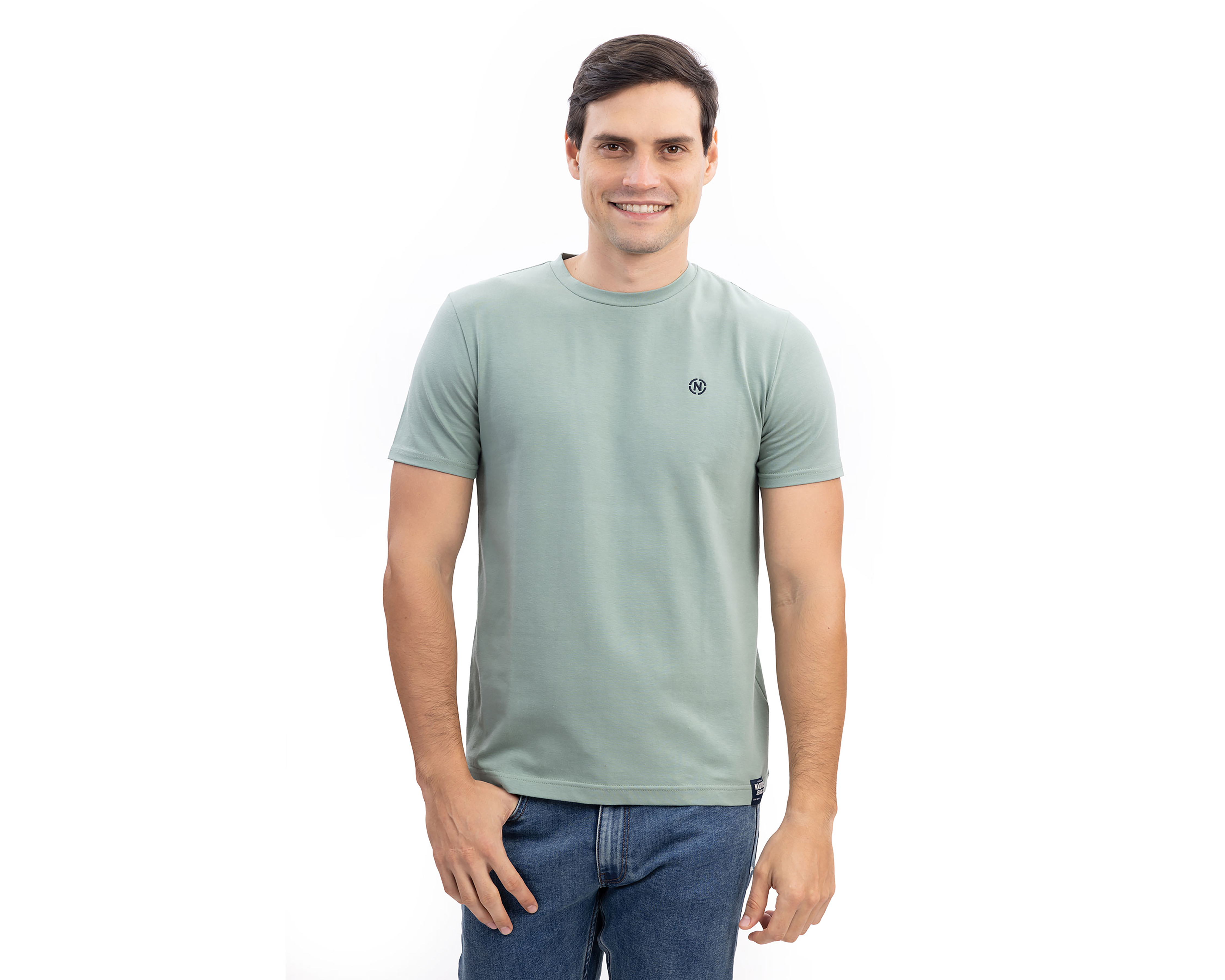 Foto 1 | Foto 1 | Playera de Cuello Redondo Verde Nautica Jeans Co para Hombre