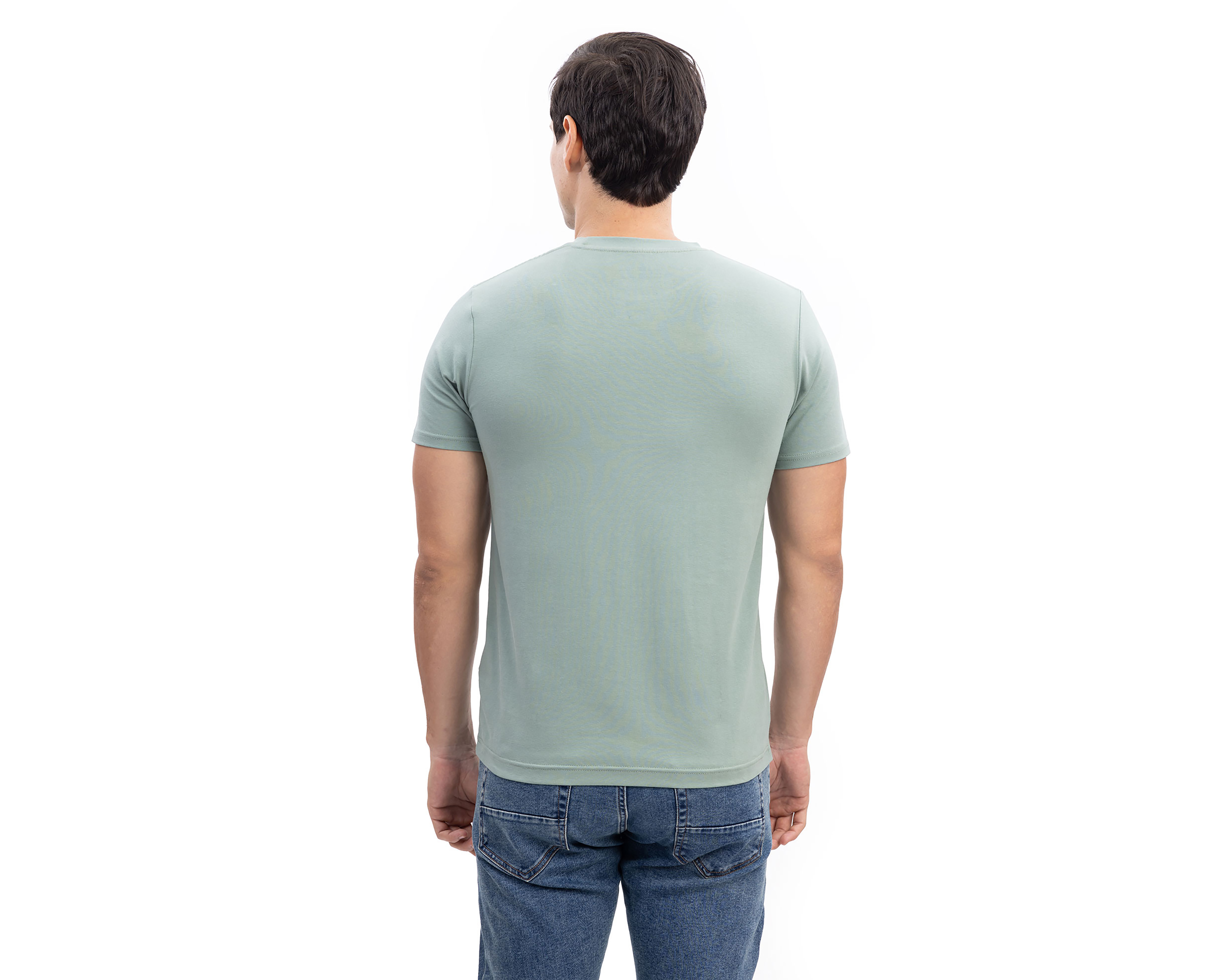 Foto 3 pulgar | Foto 2 | Playera de Cuello Redondo Verde Nautica Jeans Co para Hombre