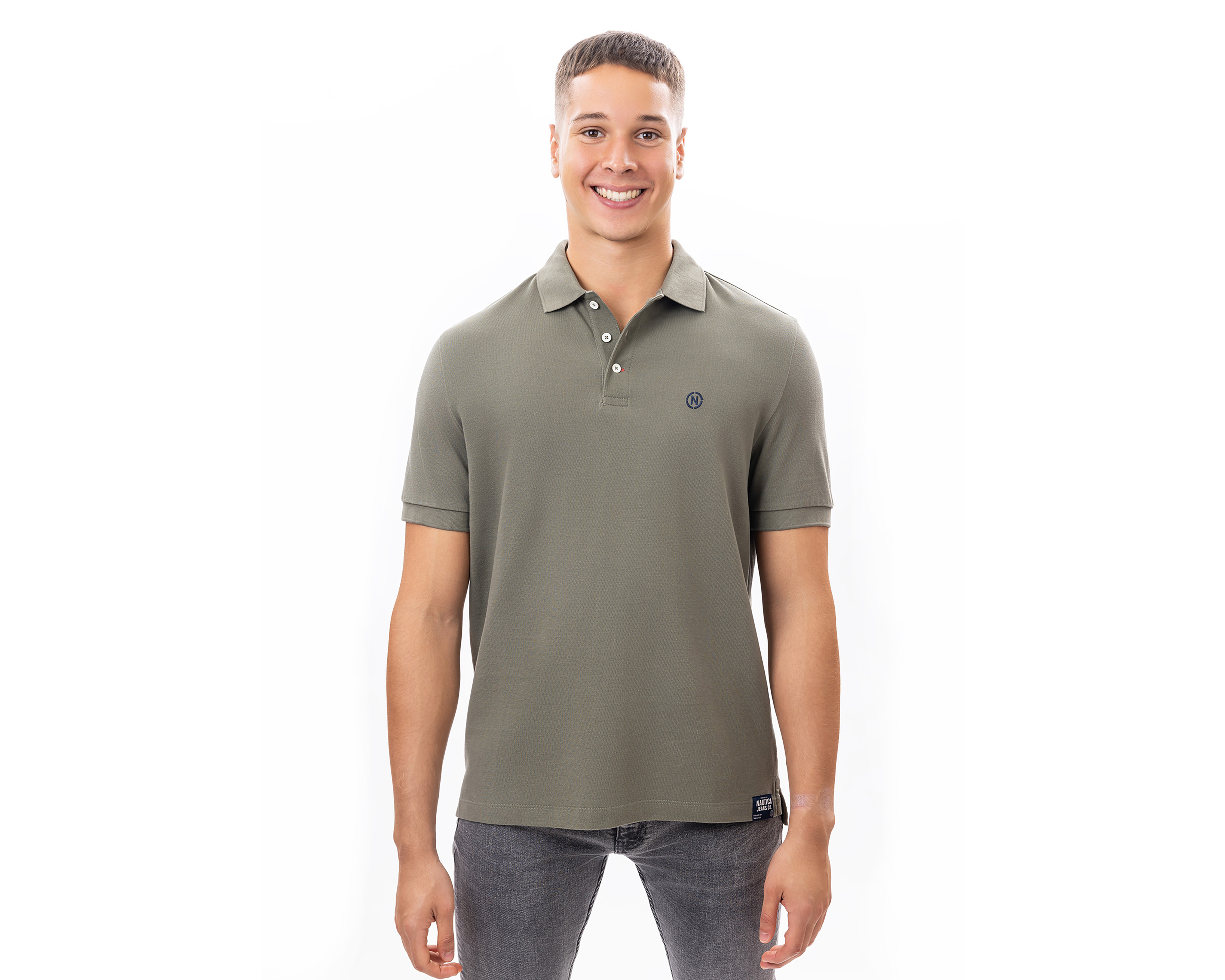 Foto 2 pulgar | Foto 1 | Playera Polo Nautica Jeans Co Verde para Hombre