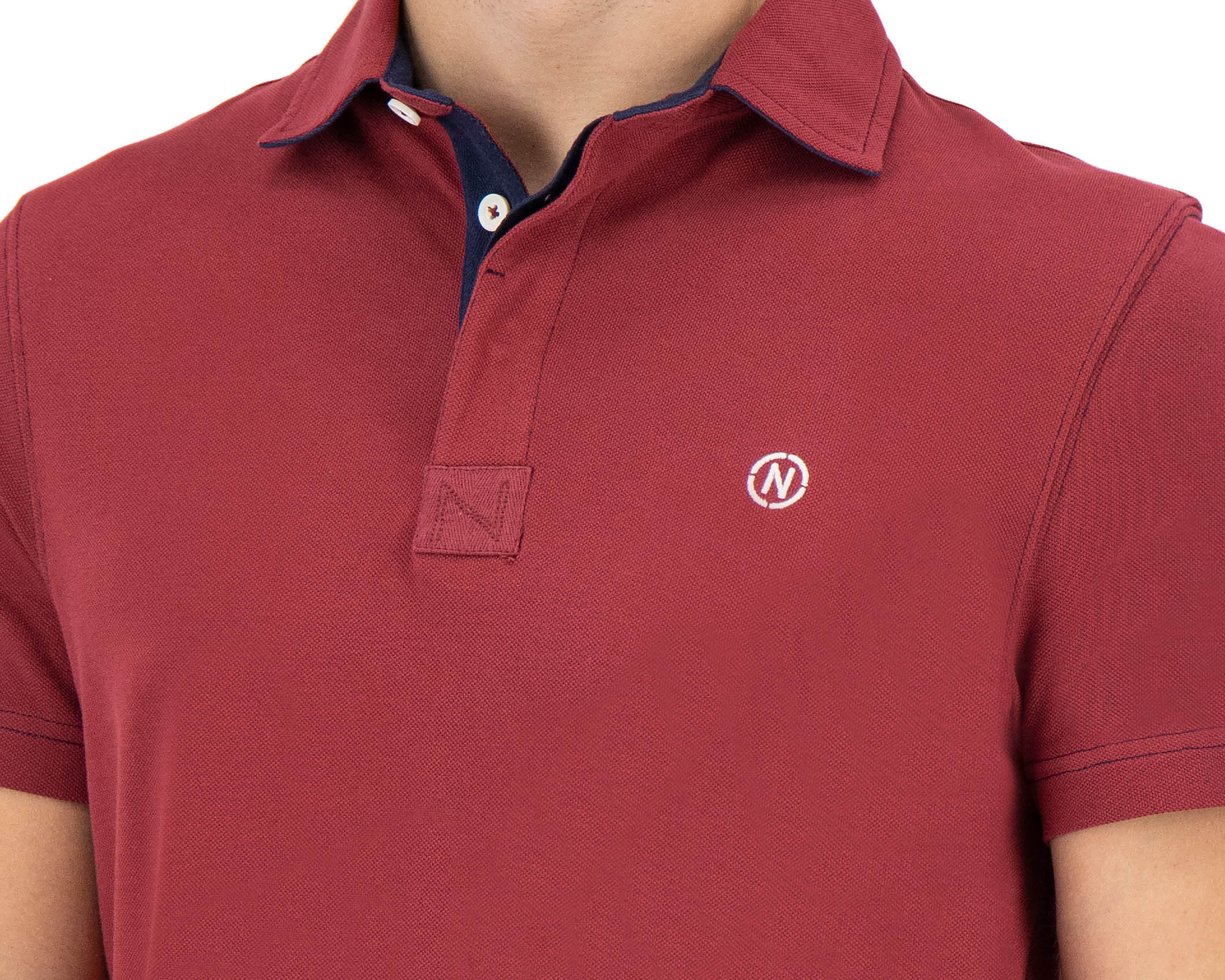 Foto 4 pulgar | Foto 3 | Playera Polo Nautica Jeans Co Vino para Hombre