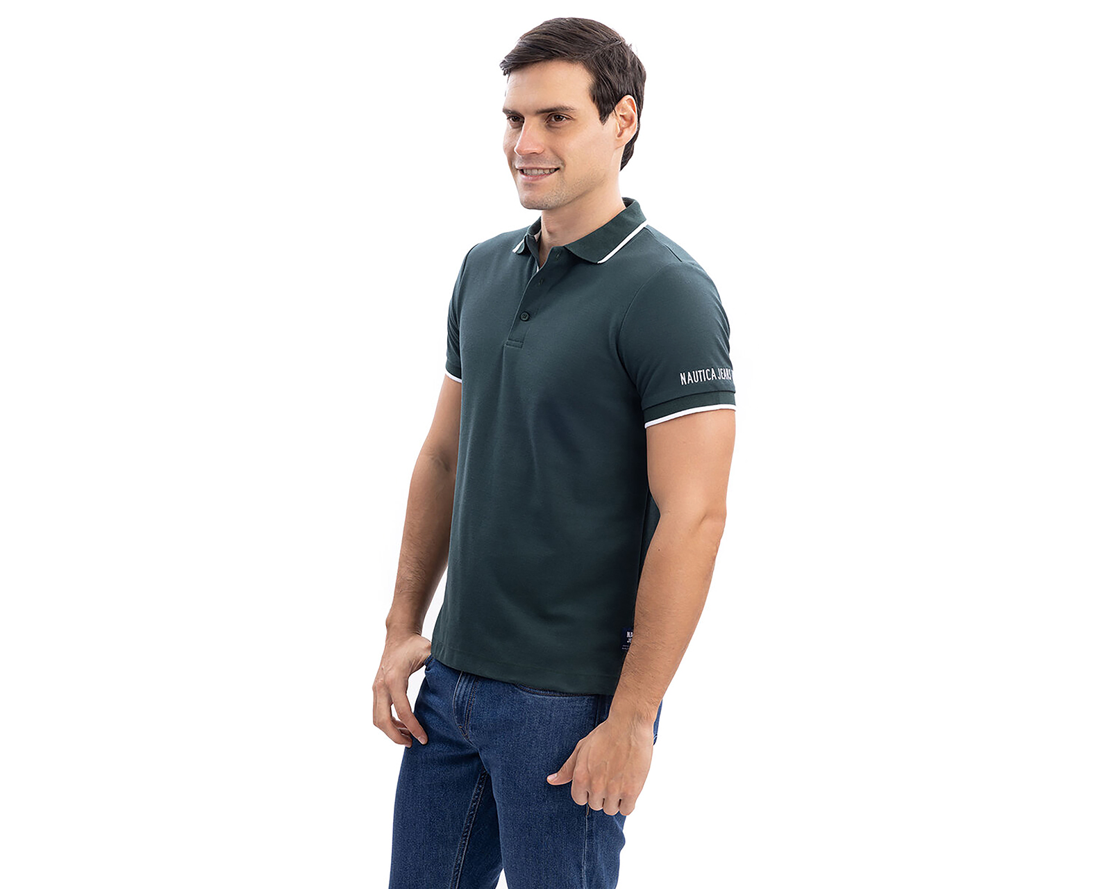 Foto 4 pulgar | Foto 3 | Playera Polo Nautica Jeans Co Verde para Hombre
