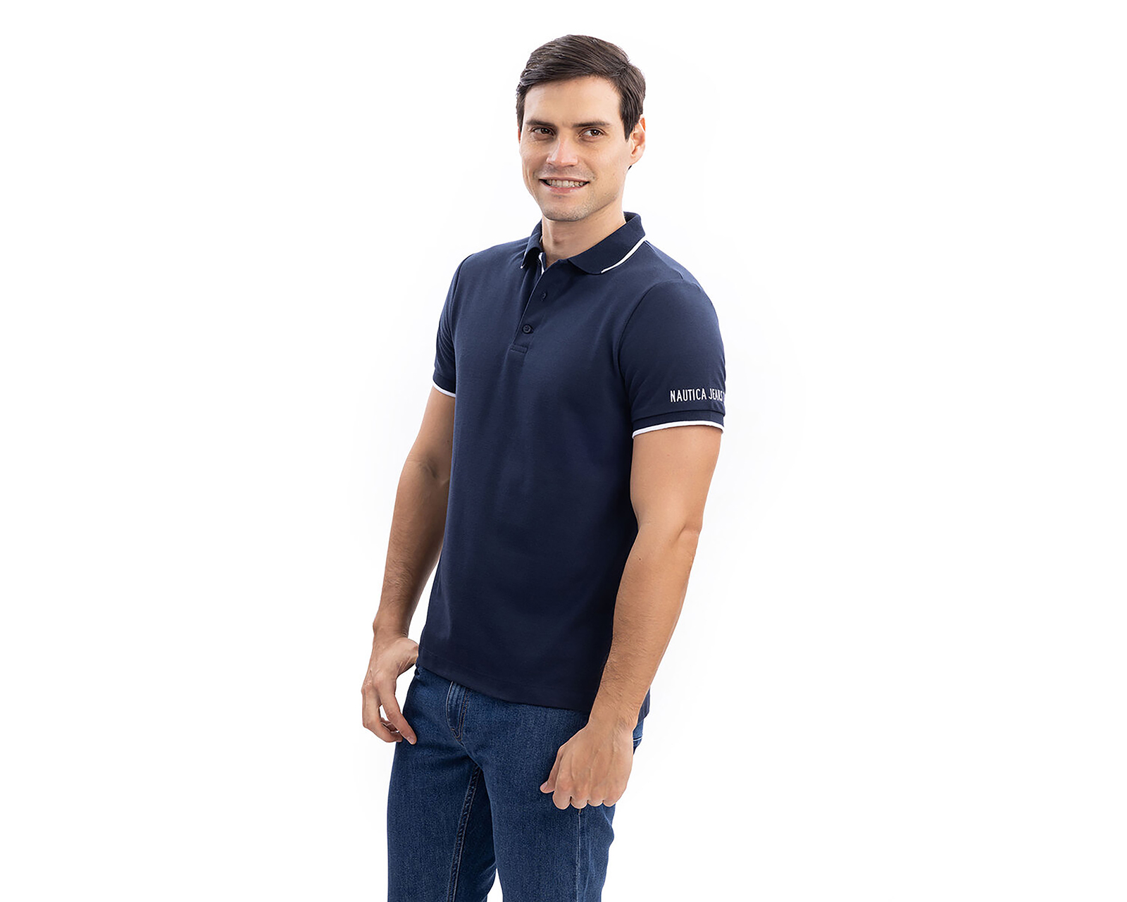 Foto 4 pulgar | Foto 3 | Playera Polo Nautica Jeans Co Azul para Hombre