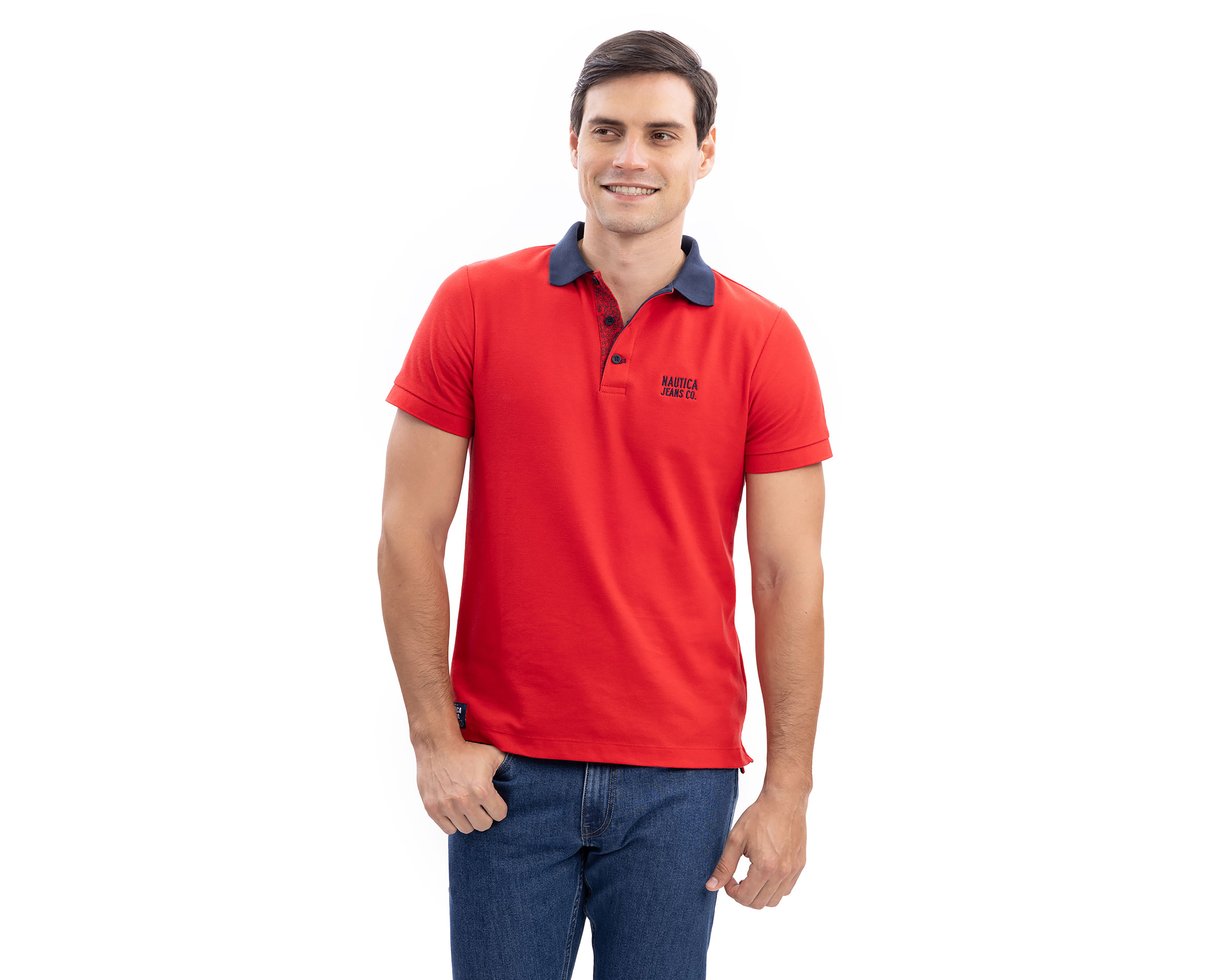 Foto 1 | Foto 1 | Playera Polo Nautica Jeans Co Roja para Hombre