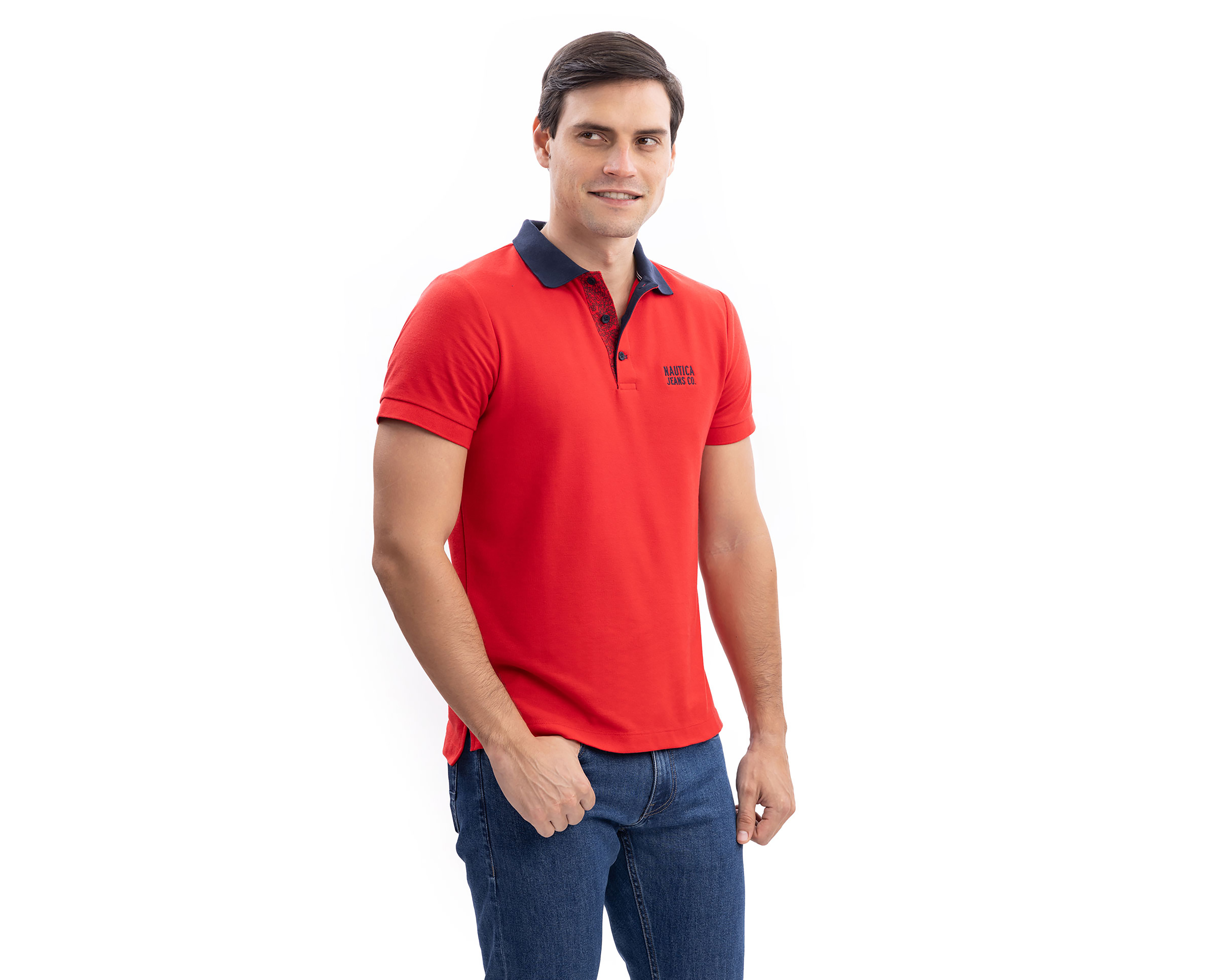 Foto 4 pulgar | Foto 3 | Playera Polo Nautica Jeans Co Roja para Hombre