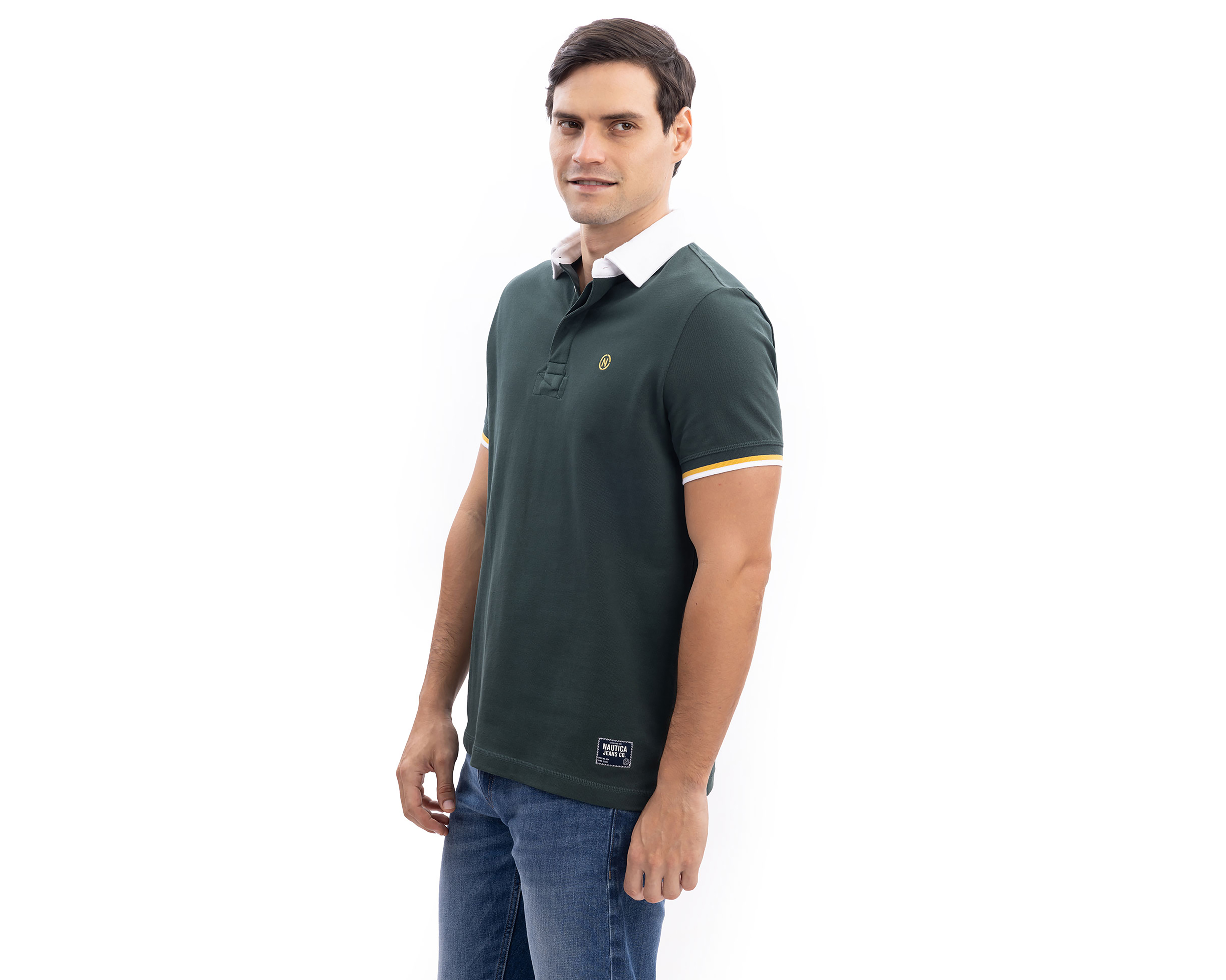 Foto 4 pulgar | Foto 3 | Playera Polo Nautica Jeans Co Verde para Hombre