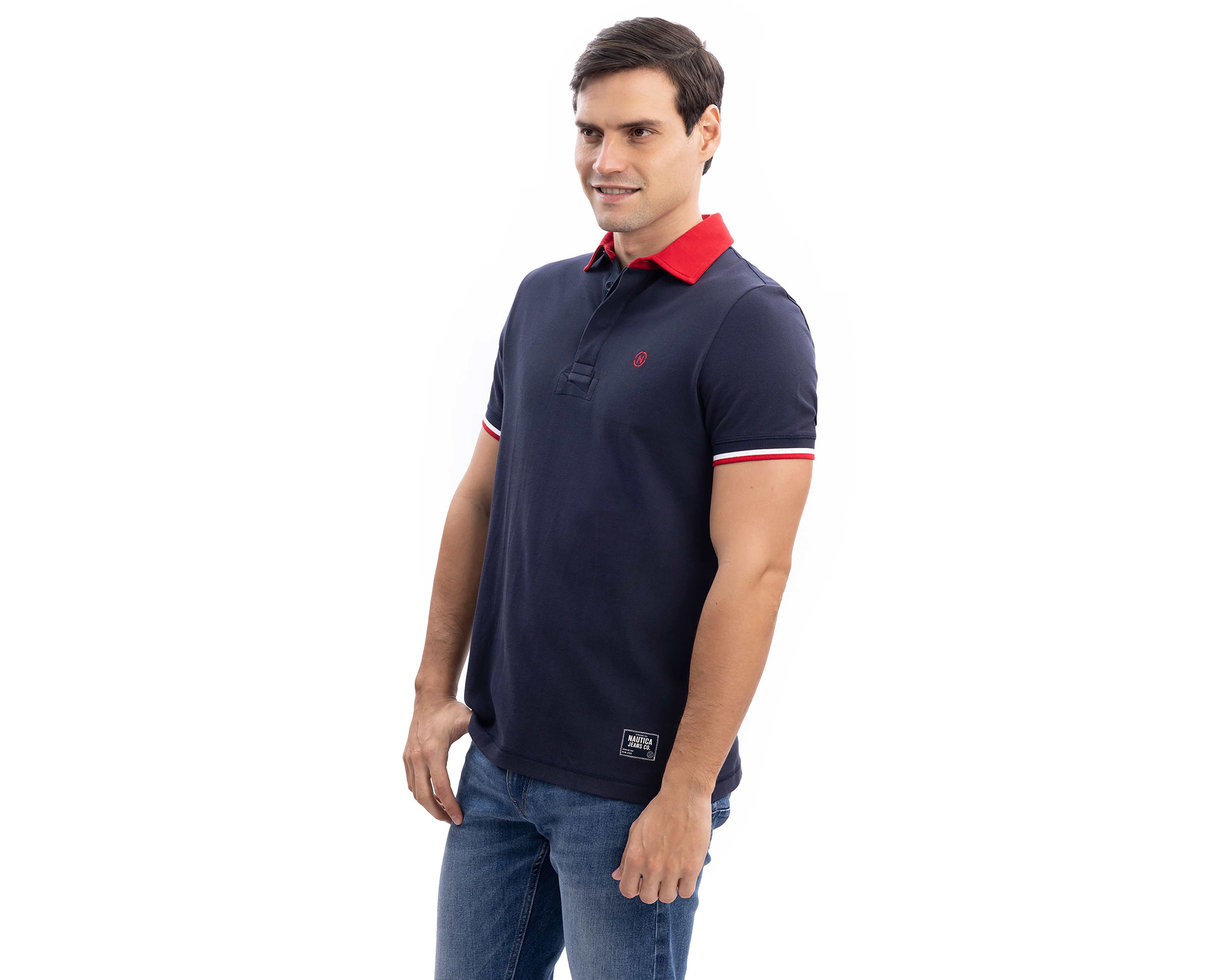 Foto 4 pulgar | Foto 3 | Playera Polo Nautica Jeans Co Azul Marino para Hombre