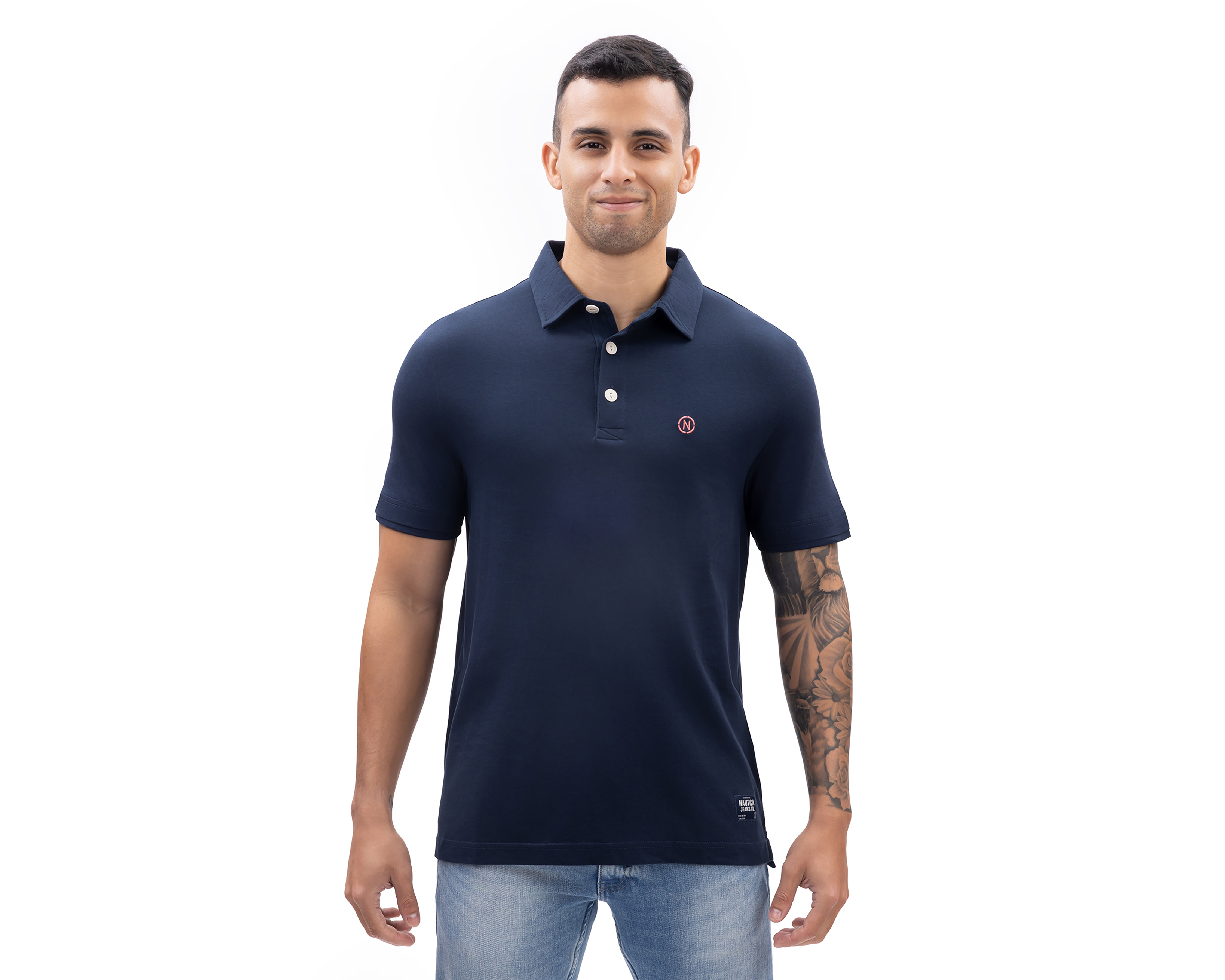 Foto 2 pulgar | Foto 1 | Playera Polo Nautica Jeans Co Azul Marino para Hombre