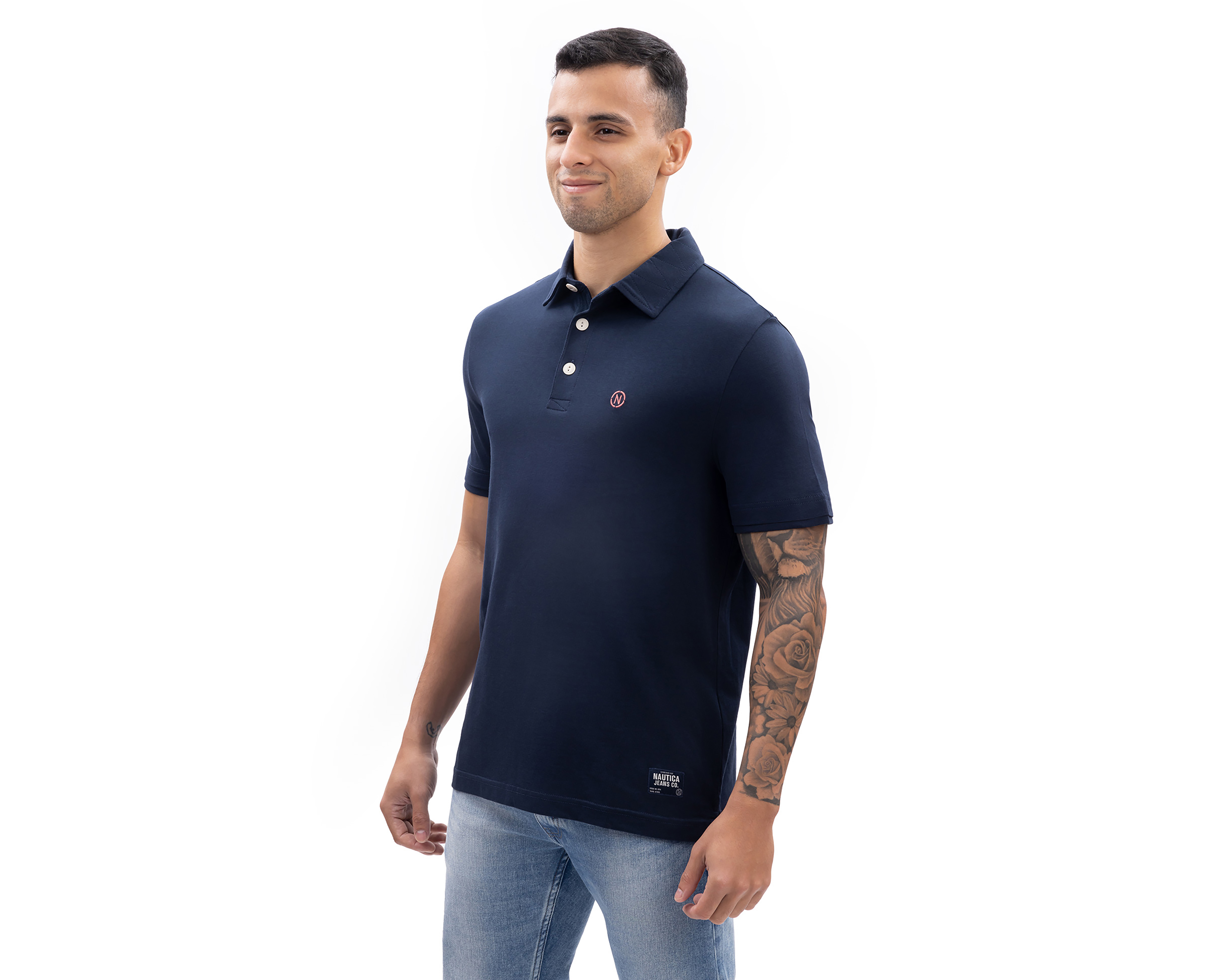 Foto 4 pulgar | Foto 3 | Playera Polo Nautica Jeans Co Azul Marino para Hombre