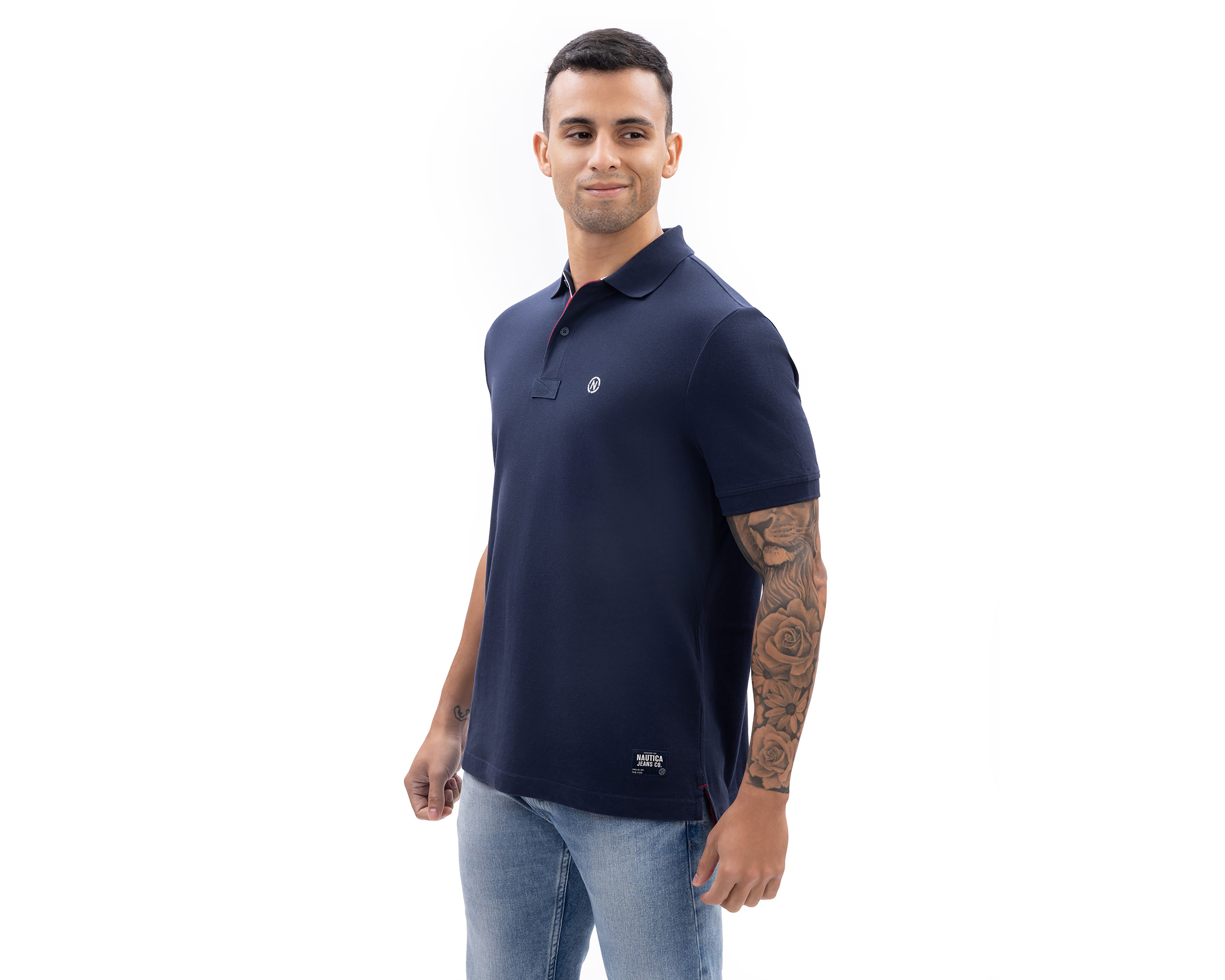 Foto 4 pulgar | Foto 3 | Playera Polo Nautica Jeans Co Azul para Hombre