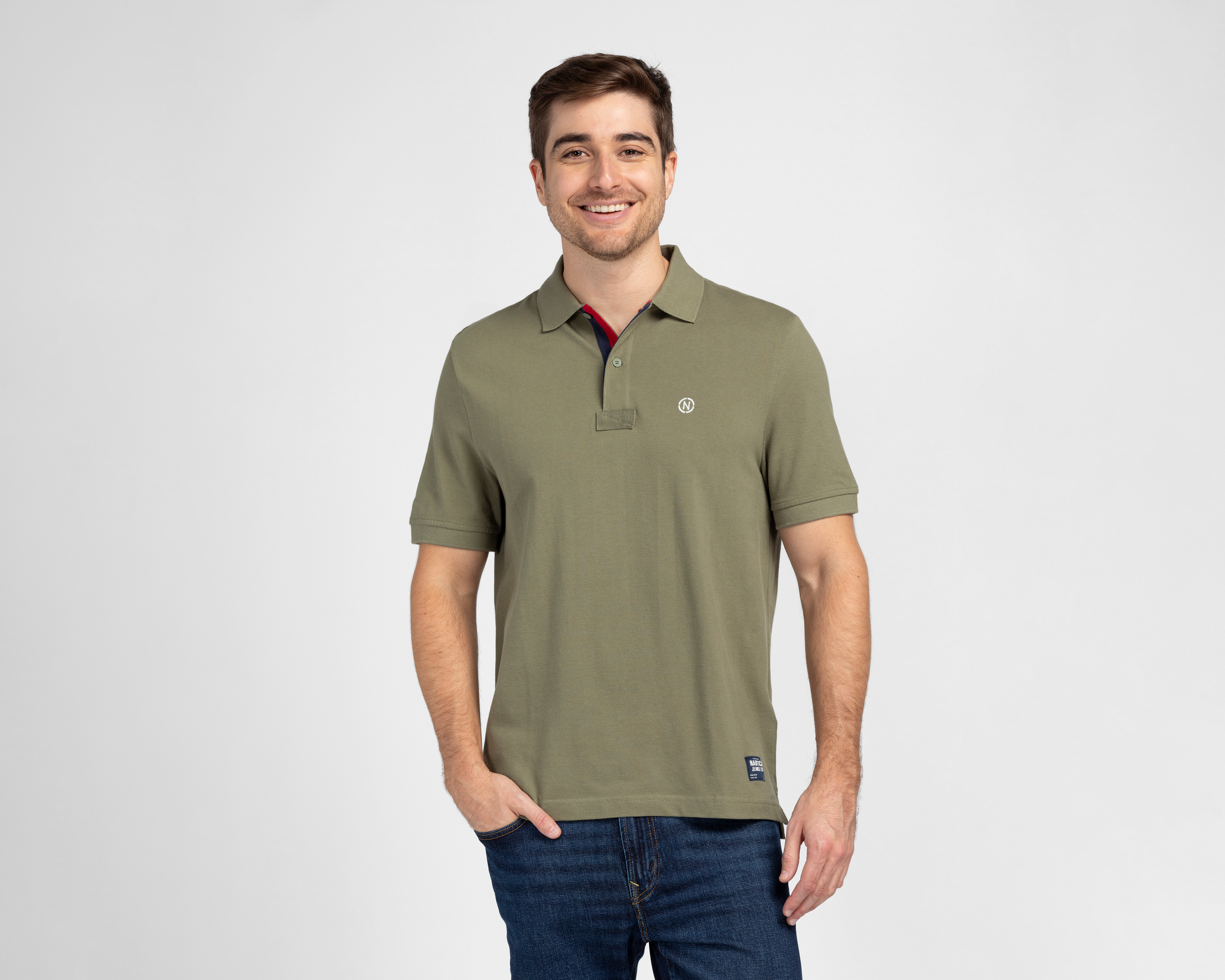 Playera Polo Nautica Jeans Co Verde para Hombre