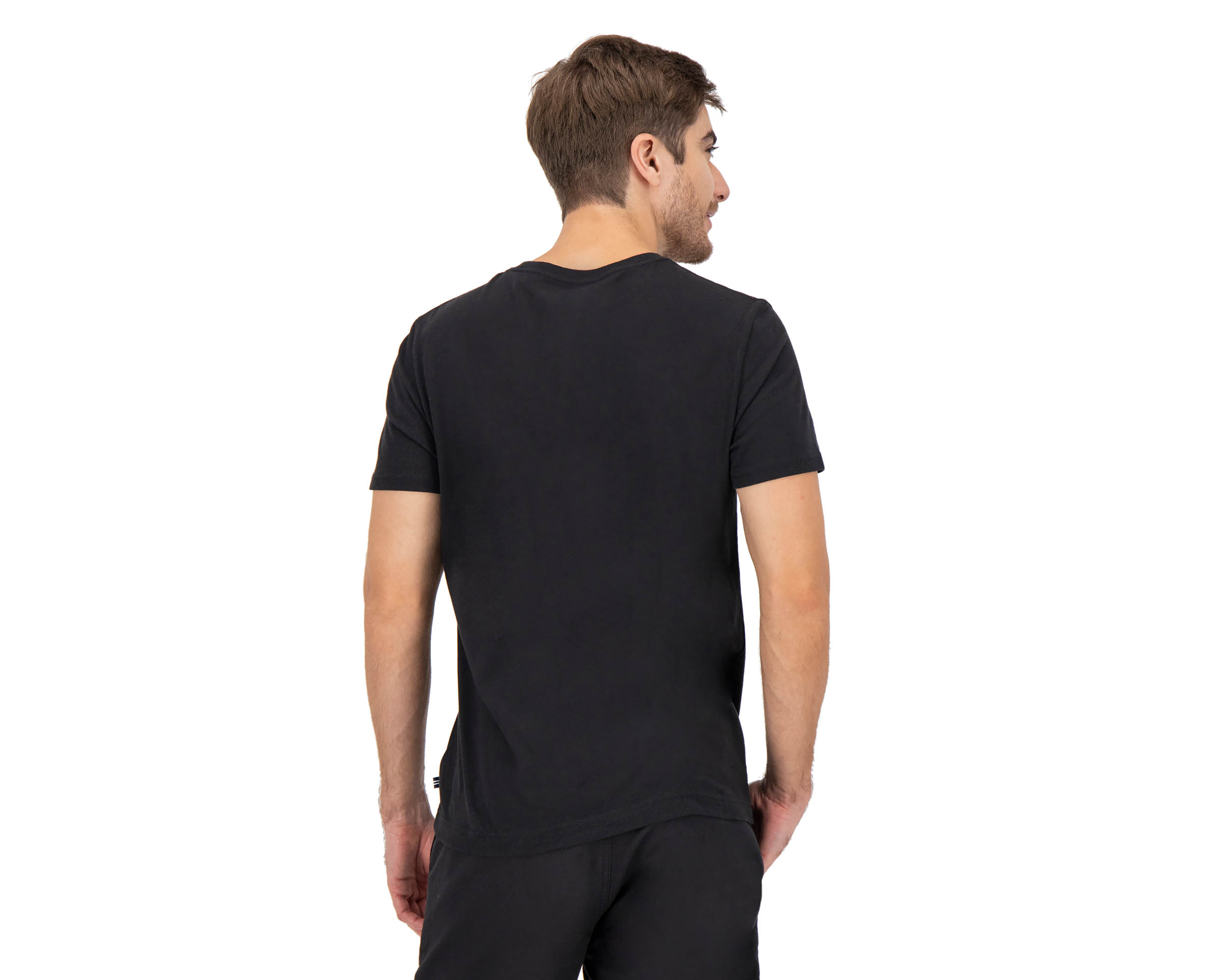 Foto 3 pulgar | Foto 2 | Playera de Cuello Redondo Negra Nautica Jeans Co para Hombre