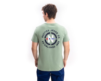 Foto 3 | Foto 3 | Playera de Cuello Redondo Verde Nautica Jeans Co para Hombre