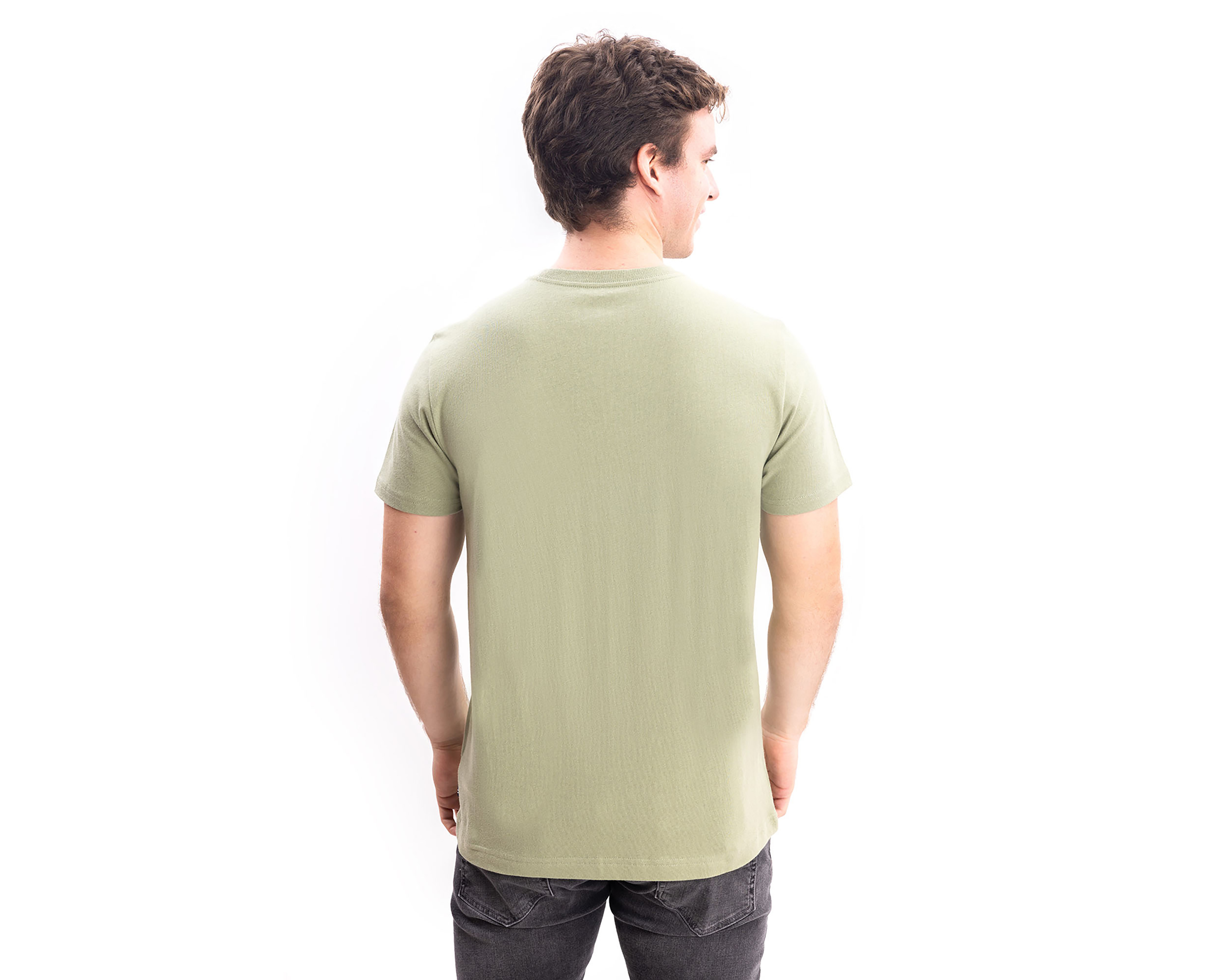 Foto 3 pulgar | Foto 2 | Playera de Cuello Redondo Verde Nautica Jeans Co para Hombre