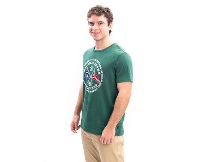 Foto 3 | Foto 3 | Playera de Cuello Redondo Verde Nautica Jeans Co para Hombre