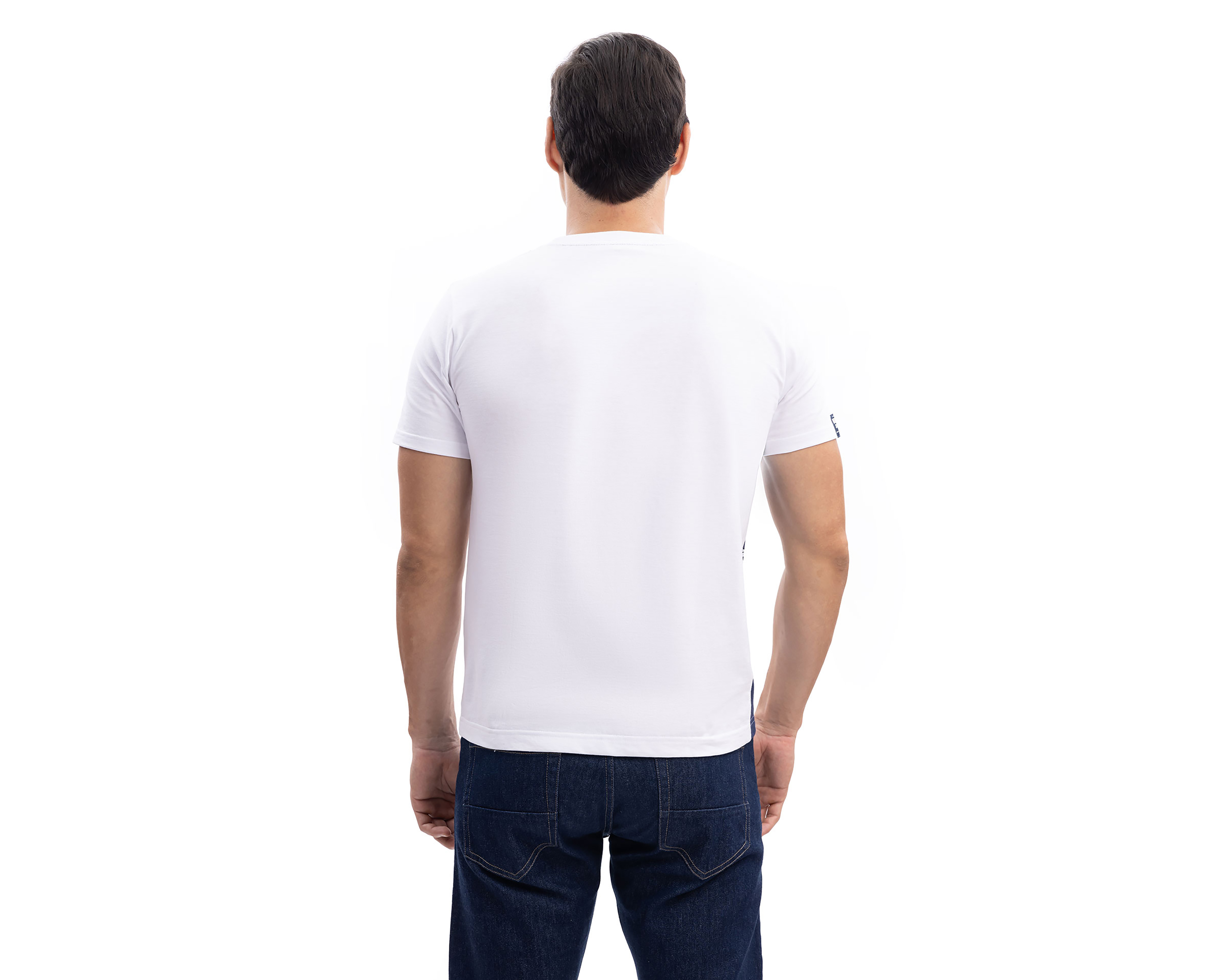 Foto 3 pulgar | Foto 2 | Playera Cuello Redondo Blanca Nautica Jeans Co para Hombre