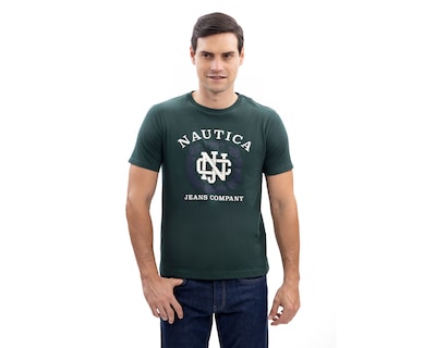 Foto 1 | Foto 1 | Playera de Cuello Redondo Verde Nautica Jeans Co para Hombre