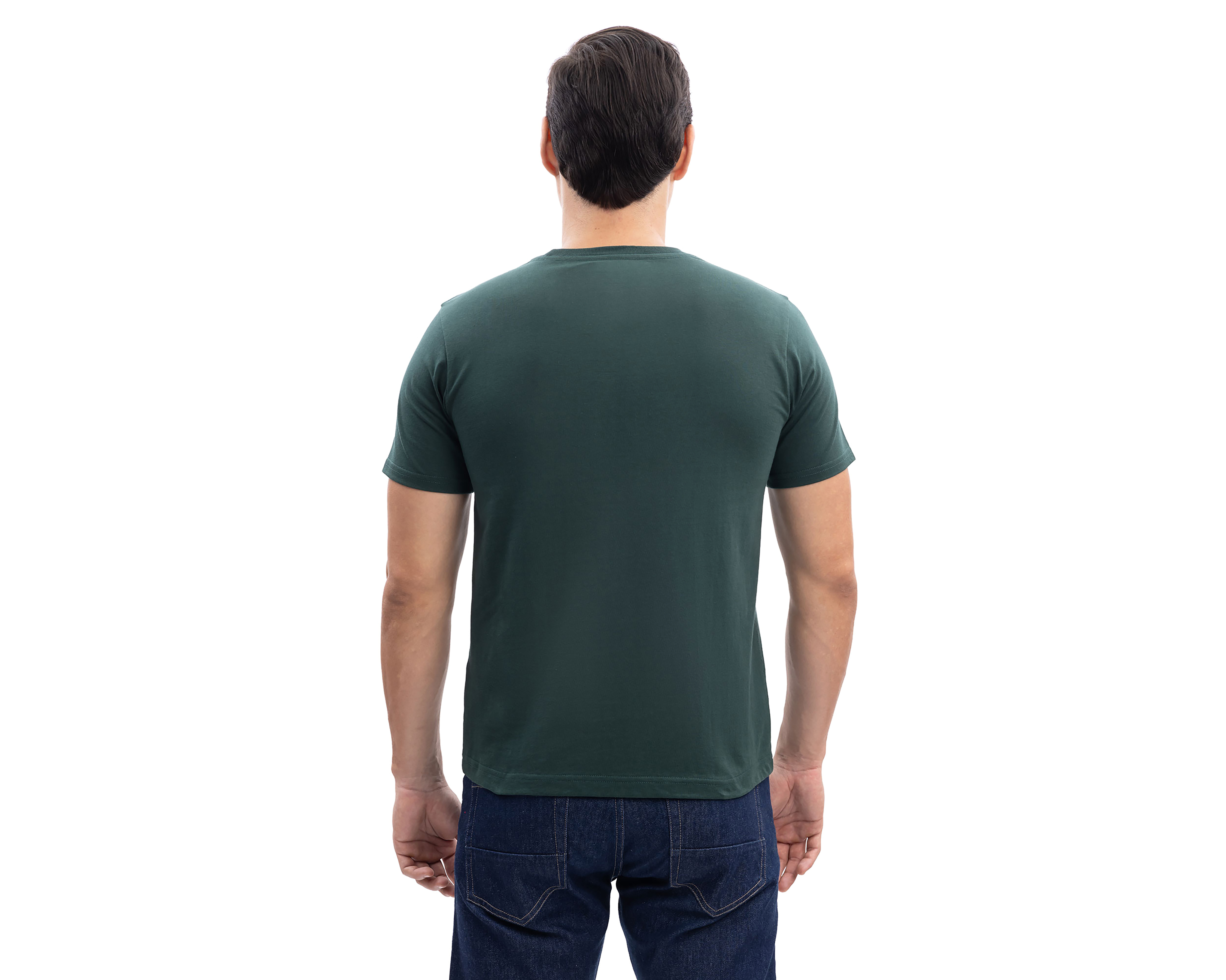 Foto 3 pulgar | Foto 2 | Playera de Cuello Redondo Verde Nautica Jeans Co para Hombre