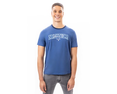 Foto 1 | Foto 1 | Playera de Cuello Redondo Azul Nautica Jeans Co para Hombre