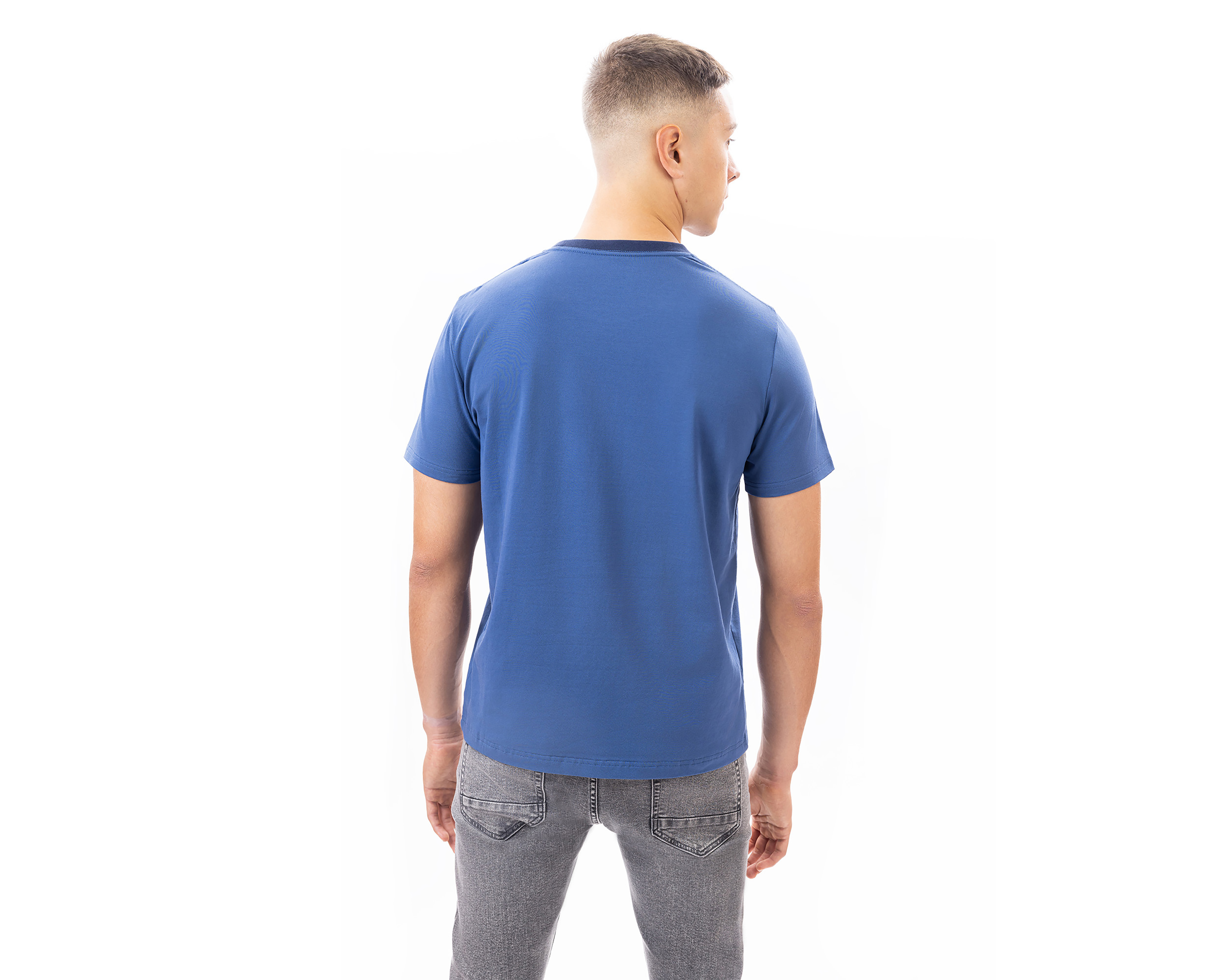 Foto 3 pulgar | Foto 2 | Playera de Cuello Redondo Azul Nautica Jeans Co para Hombre